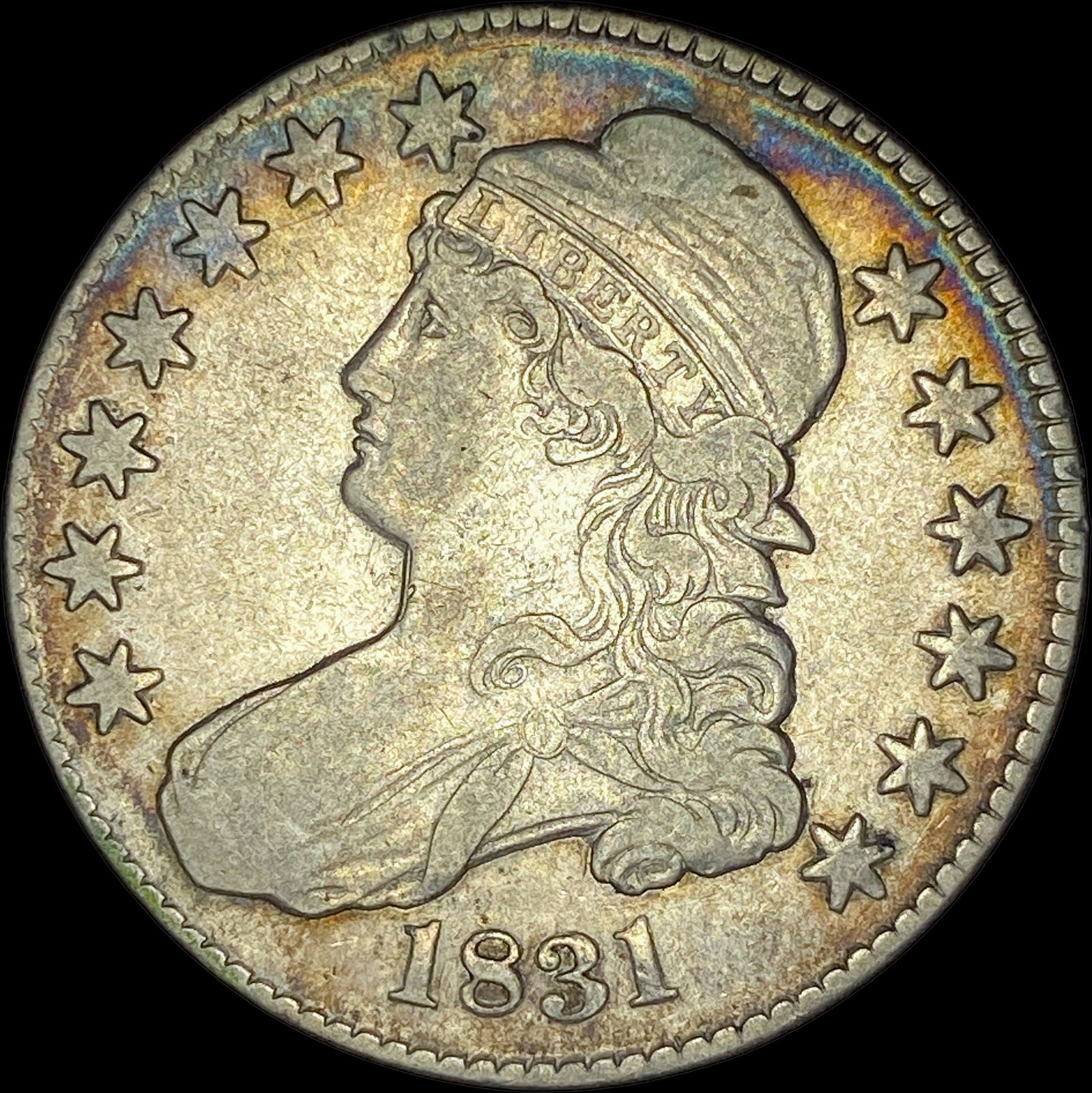 1831 Capped Bust Silver Half Dollar ABOUT UNCIRCULATED (1 of 2)
