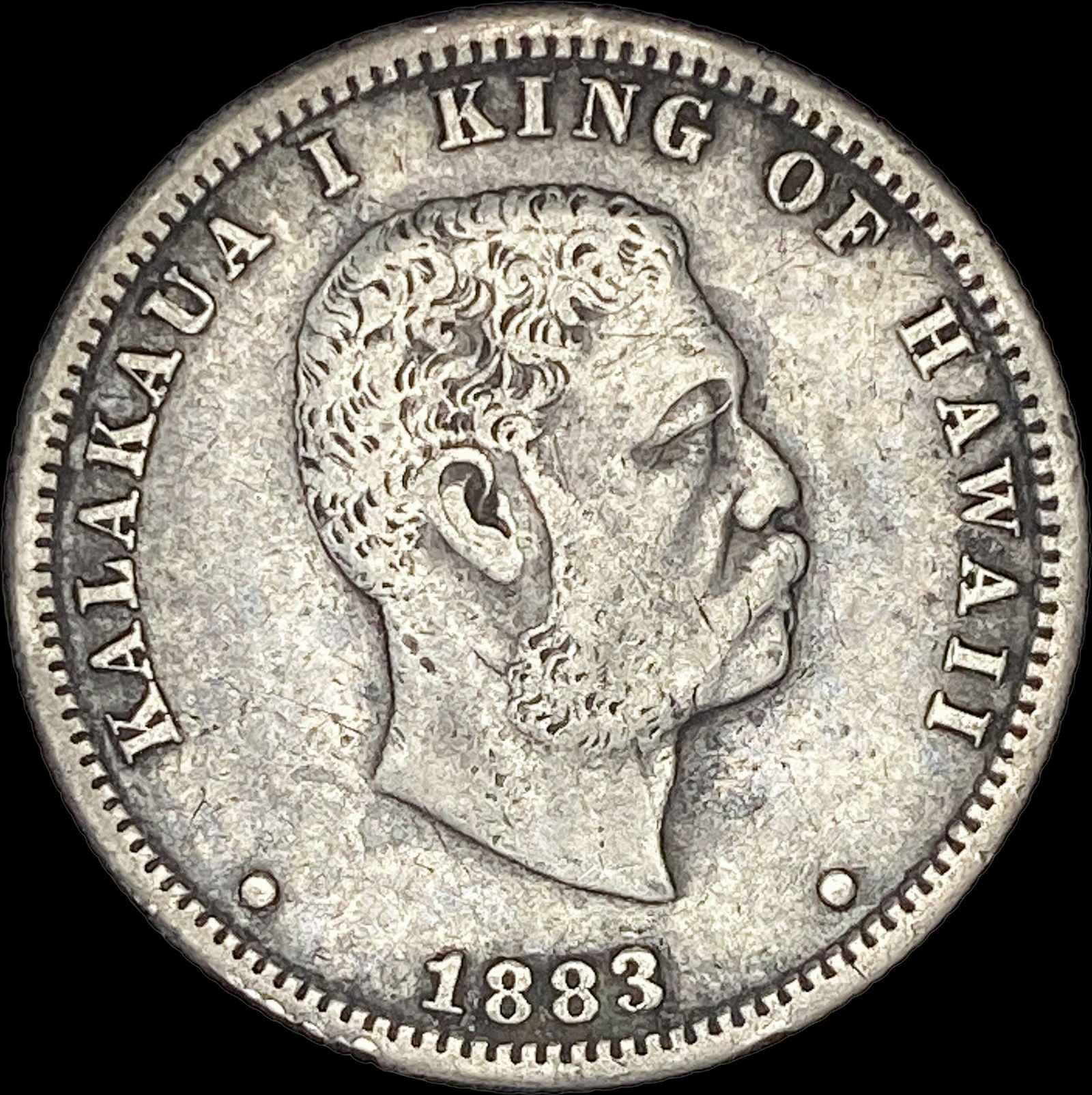 1883 Hawaii Silver 1/4 Dollar ABOUT UNCIRCULATED (1 of 2)