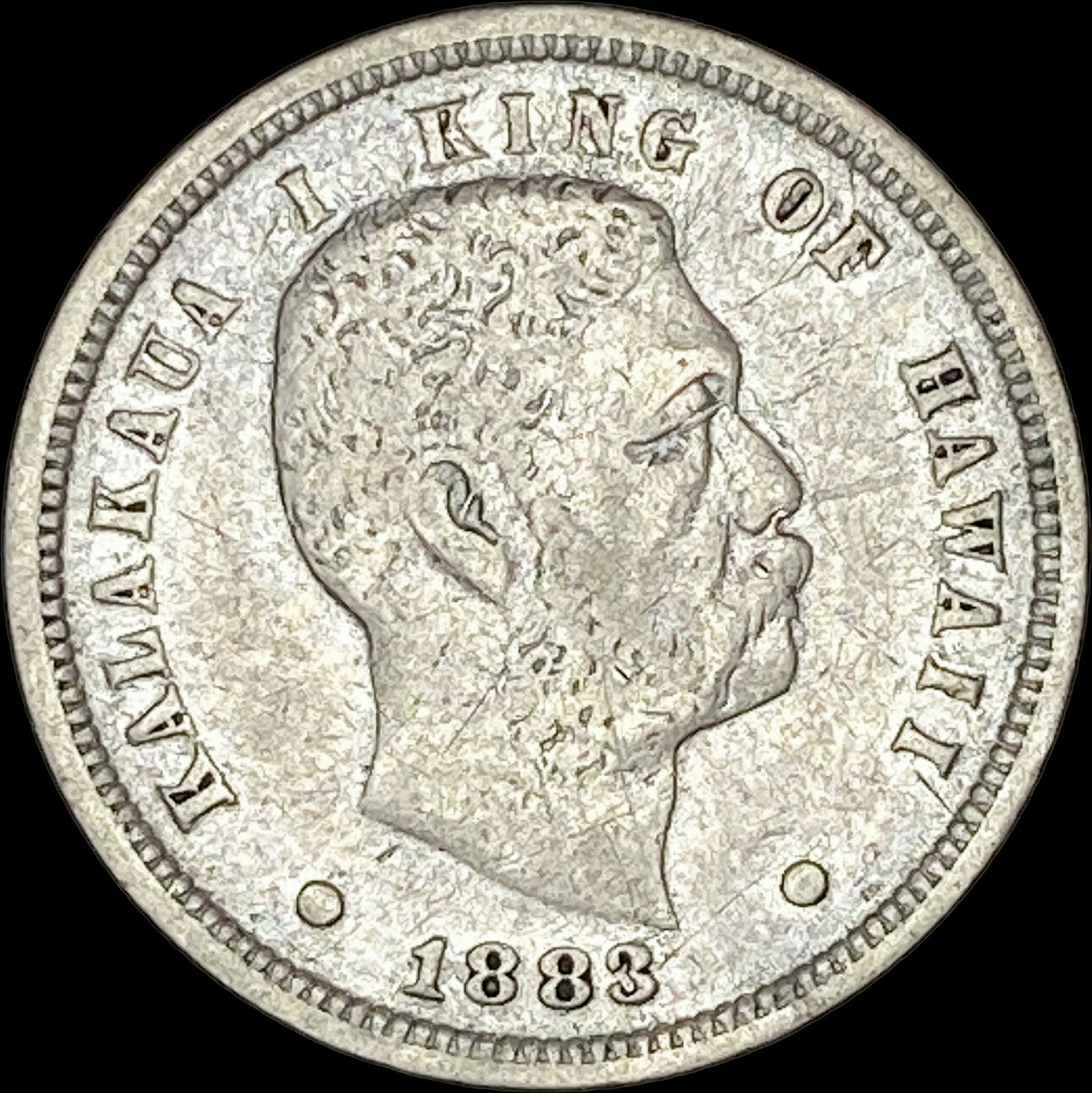 1883 Hawaii Silver Dime ABOUT UNCIRCULATED (1 of 2)