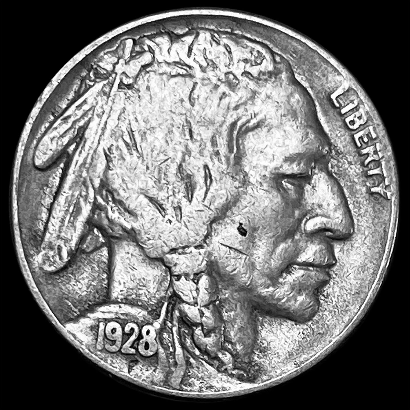 1928-S Buffalo Nickel NEARLY UNCIRCULATED (1 of 2)