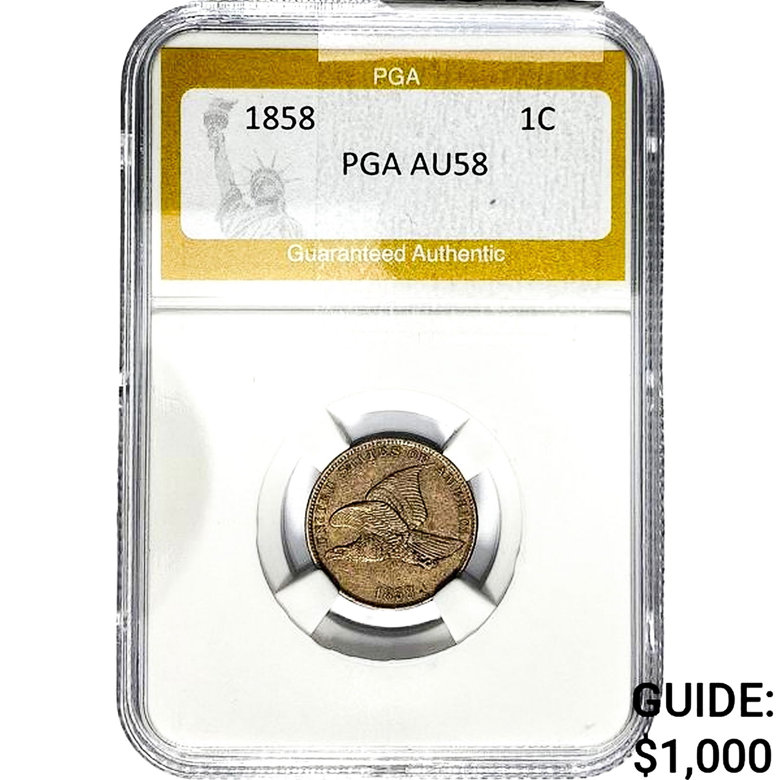 1858 Flying Eagle Cent PGA AU58 (1 of 2)