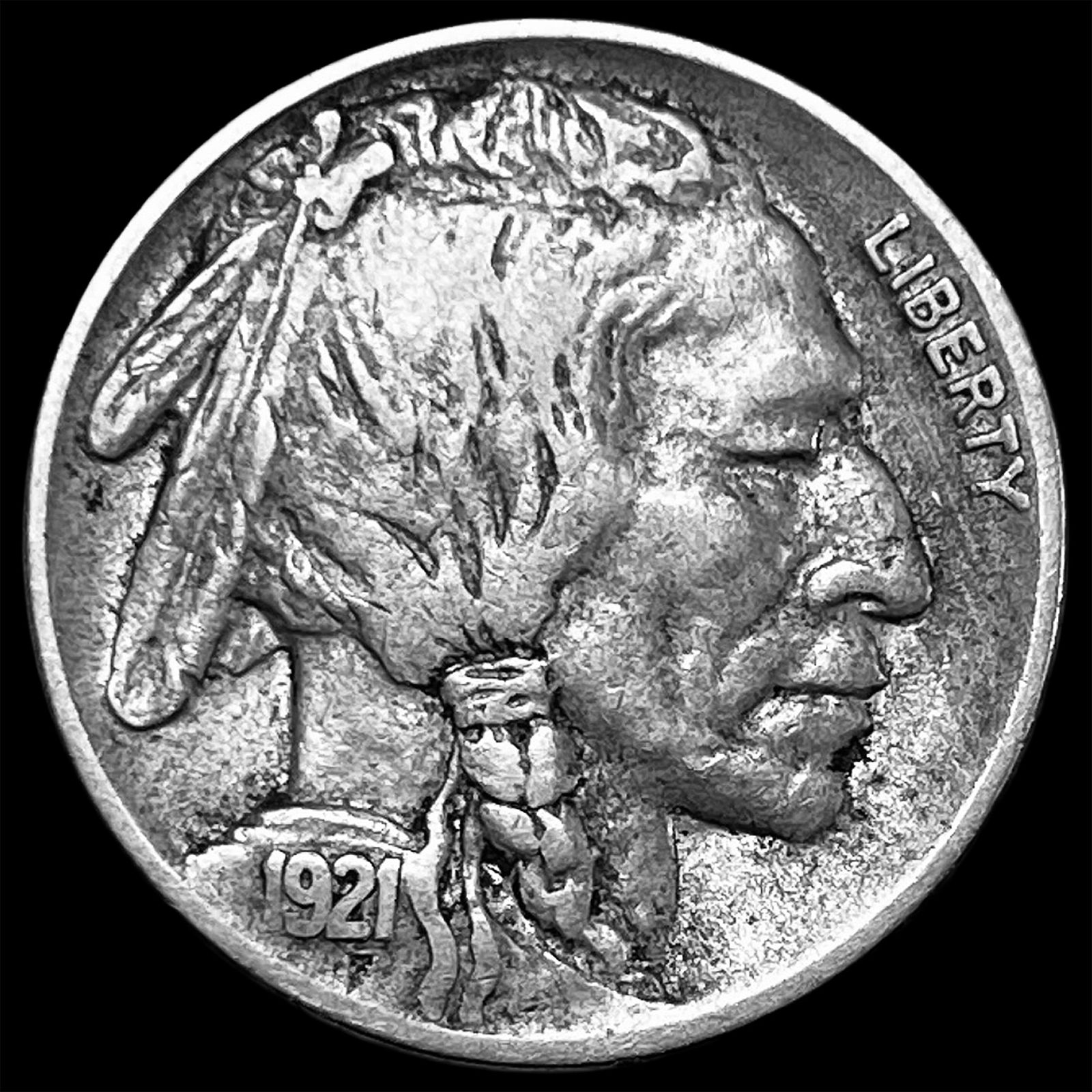 1921 Buffalo Nickel NEARLY UNCIRCULATED (1 of 2)