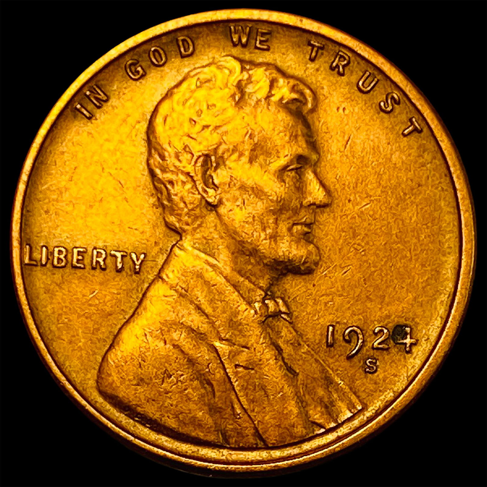 1924-S Lincoln Wheat Cent CLOSELY UNCIRCULATED (1 of 2)