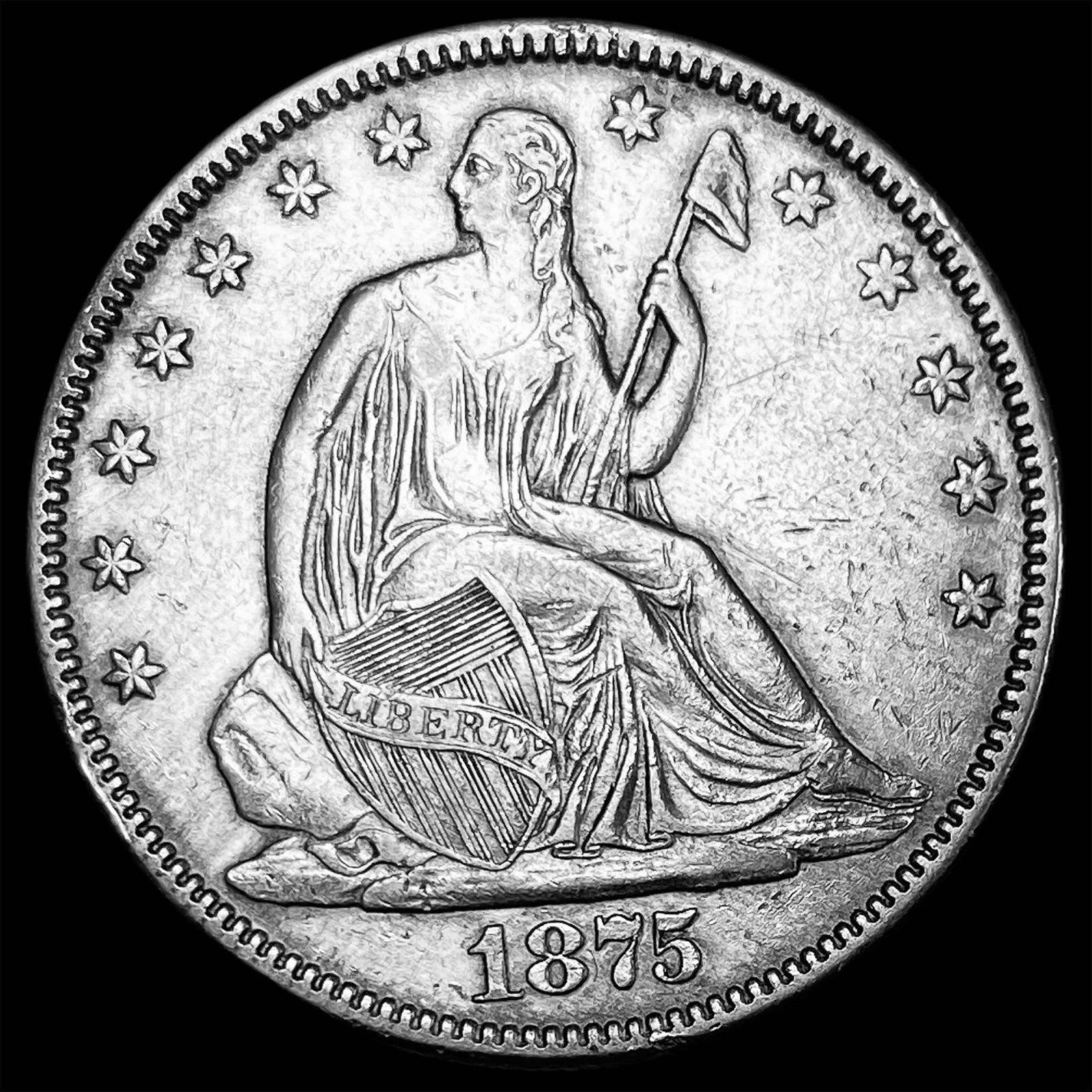 1875 Seated Liberty Half Dollar NEARLY UNCIRCULATED (1 of 2)
