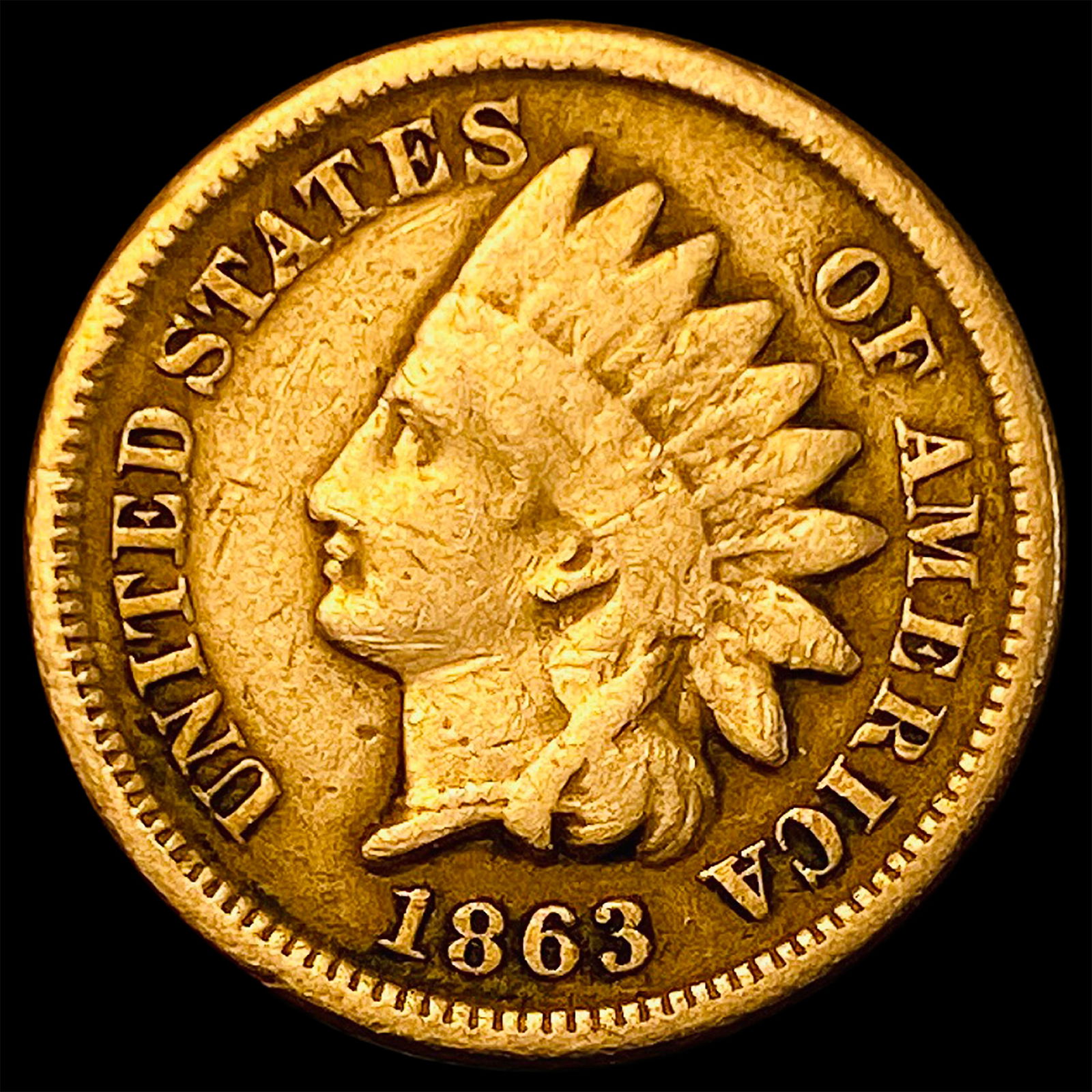 1863 Indian Head Cent LIGHTLY CIRCULATED (1 of 2)