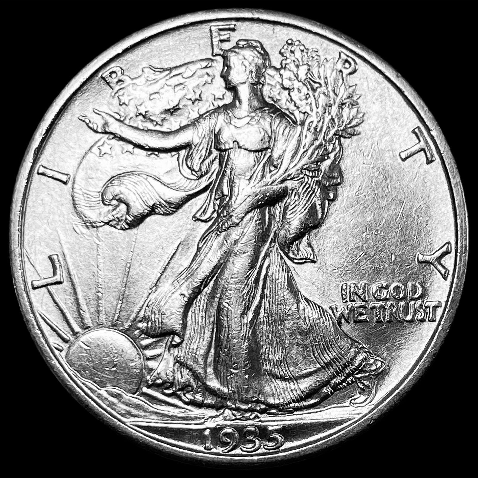 1935-S Walking Liberty Half Dollar CLOSELY UNCIRCULATED (1 of 2)