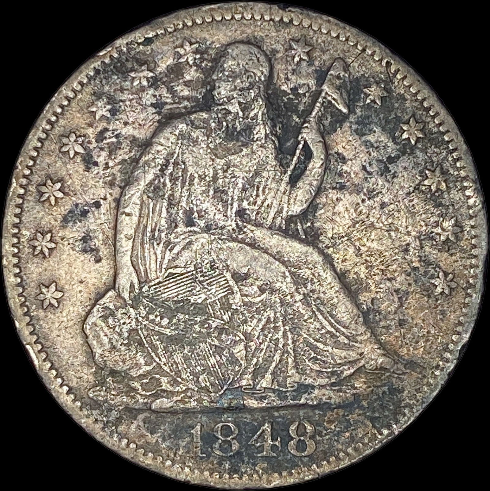 1848-O Seated Liberty Half Dollar NICELY CIRCULATED (1 of 2)
