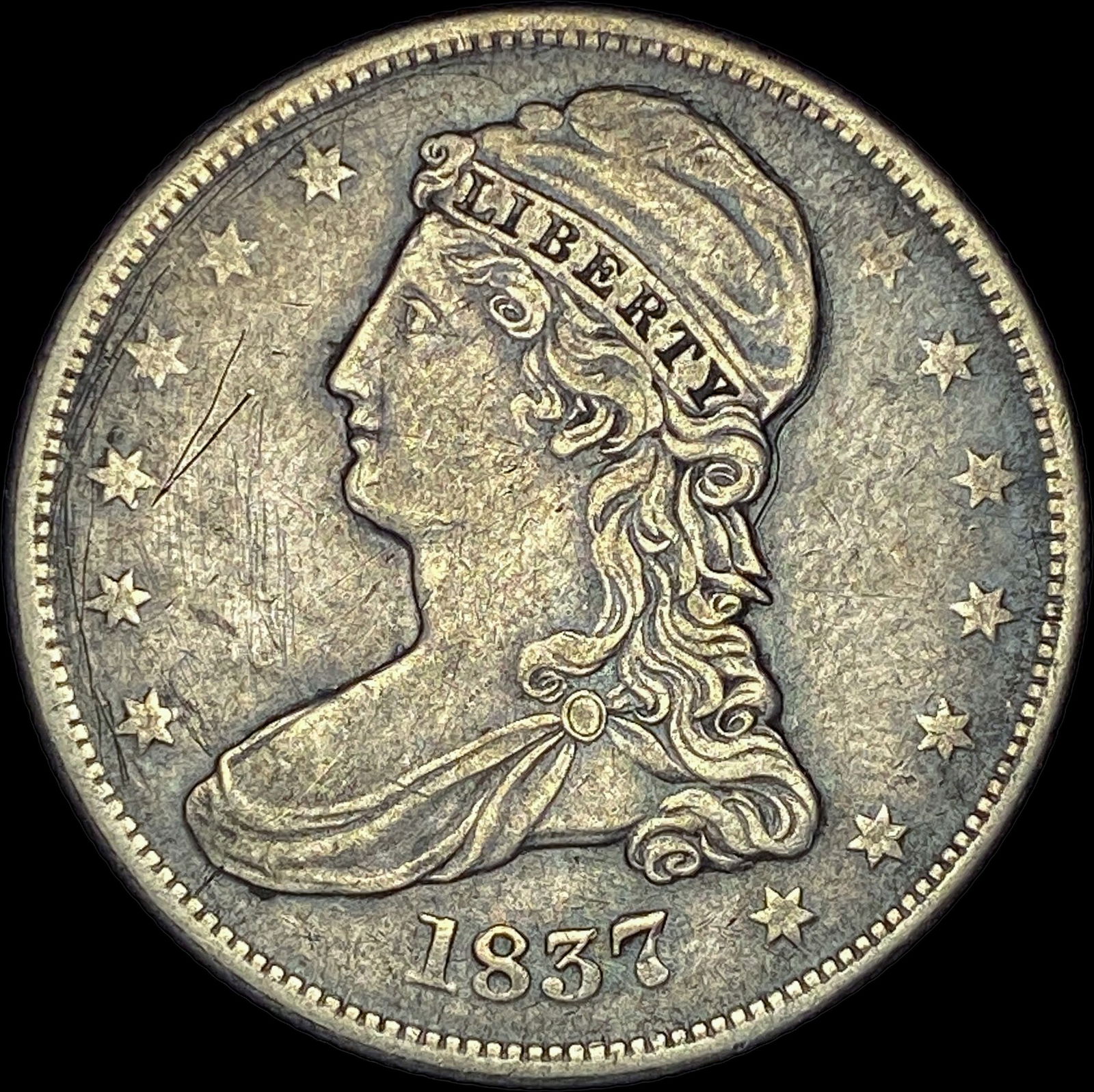 1837 Capped Bust Half Dollar HIGH GRADE (1 of 2)