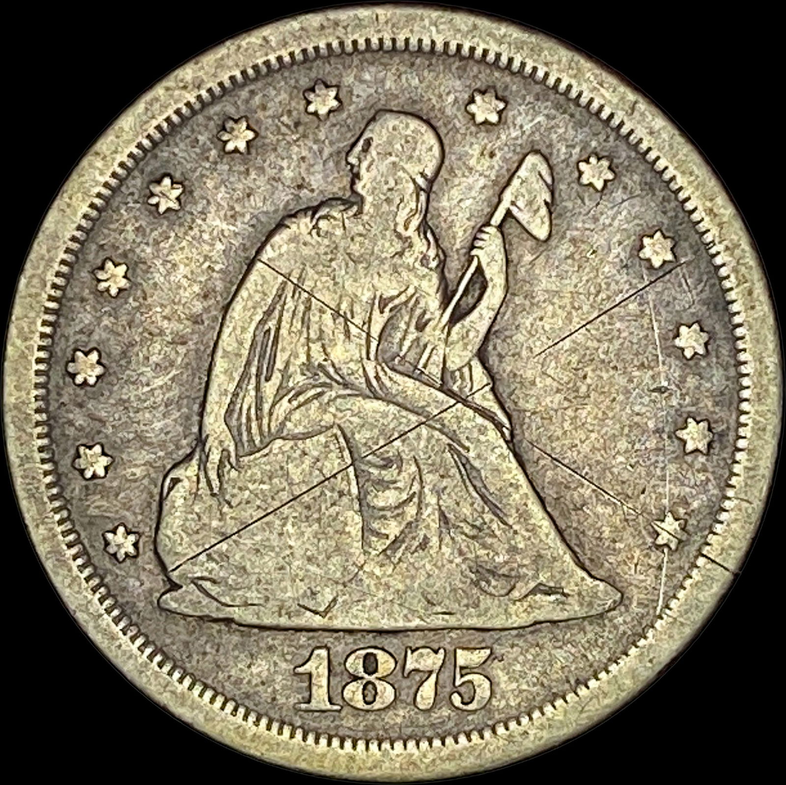 1875-S Silver Twenty Cents NICELY CIRCULATED (1 of 2)