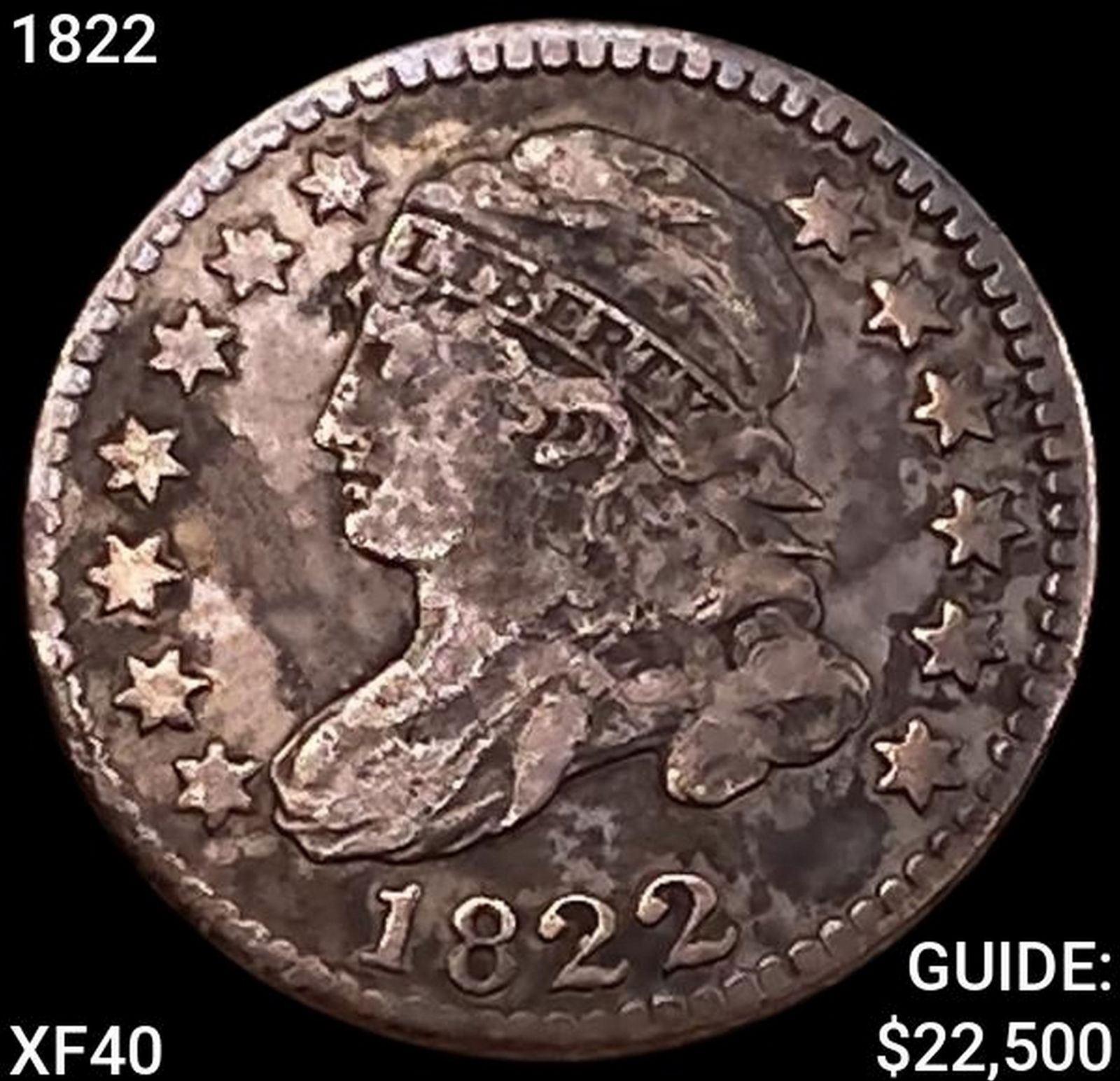 1822 Capped Bust Dime NEARLY UNCIRCULATED (1 of 2)