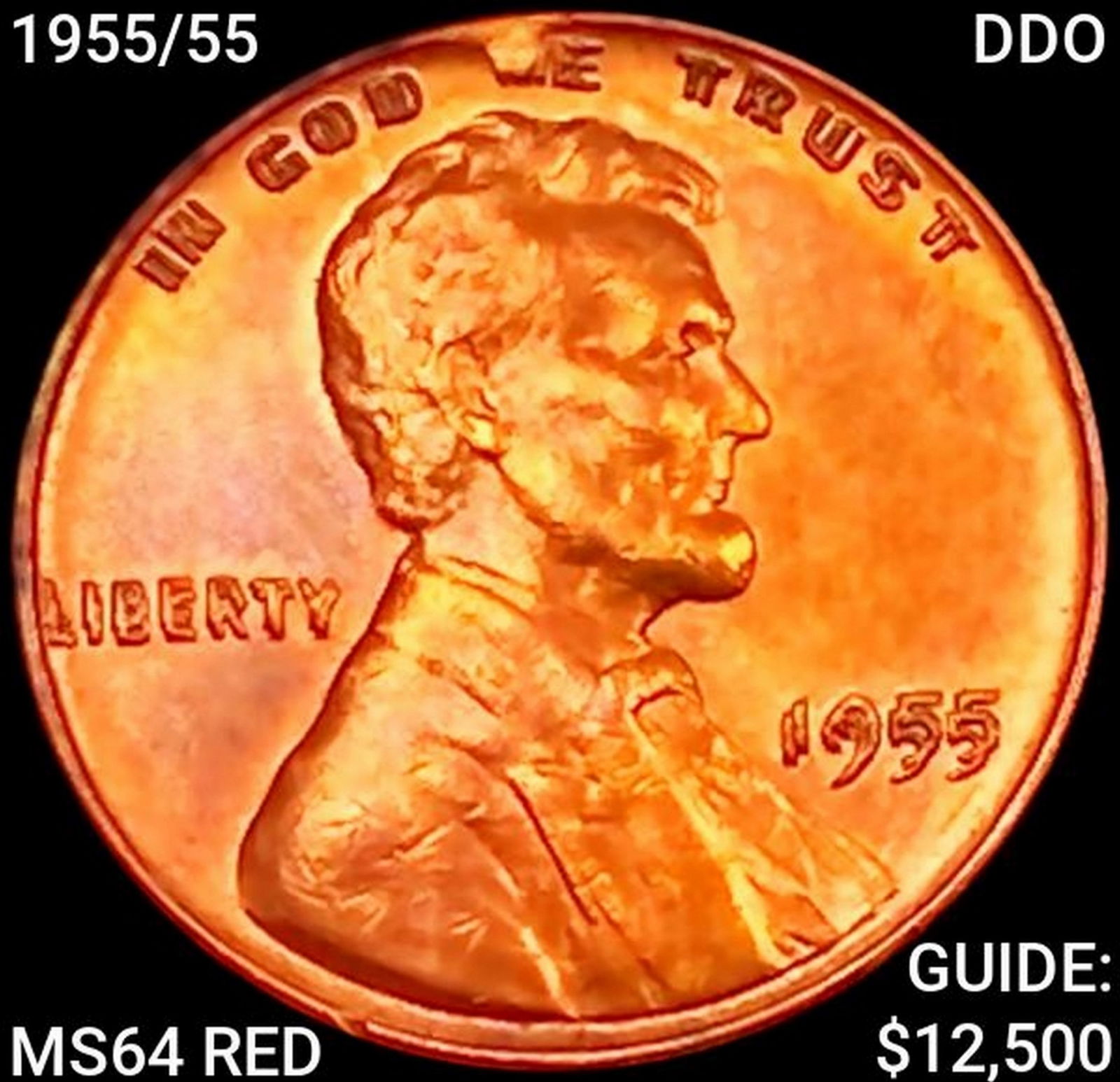 1955/55 DDO Wheat Cent CHOICE BU RD (1 of 2)