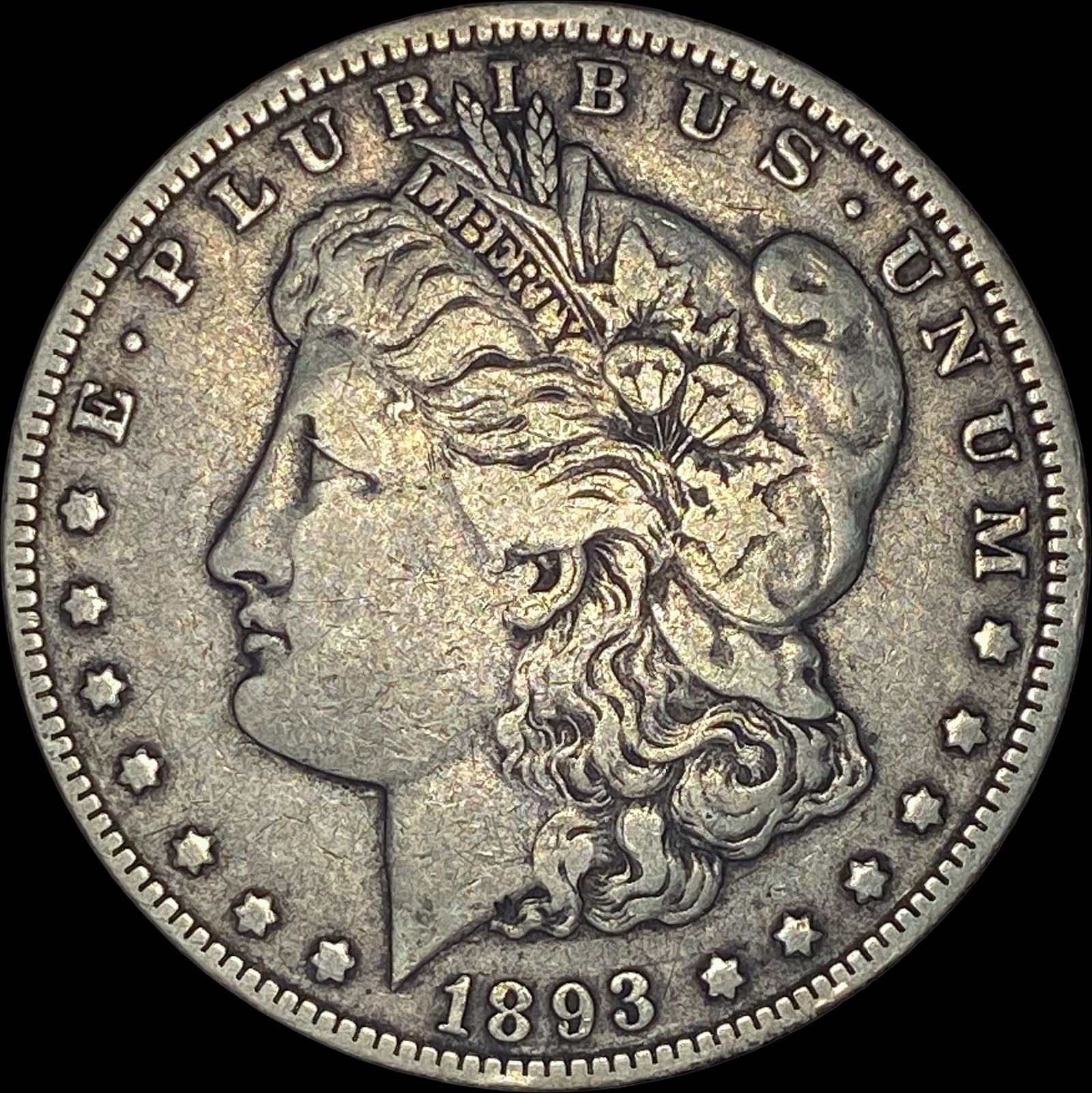 1893-O Silver Morgan Dollar NEARLY UNCIRCULATED (1 of 2)