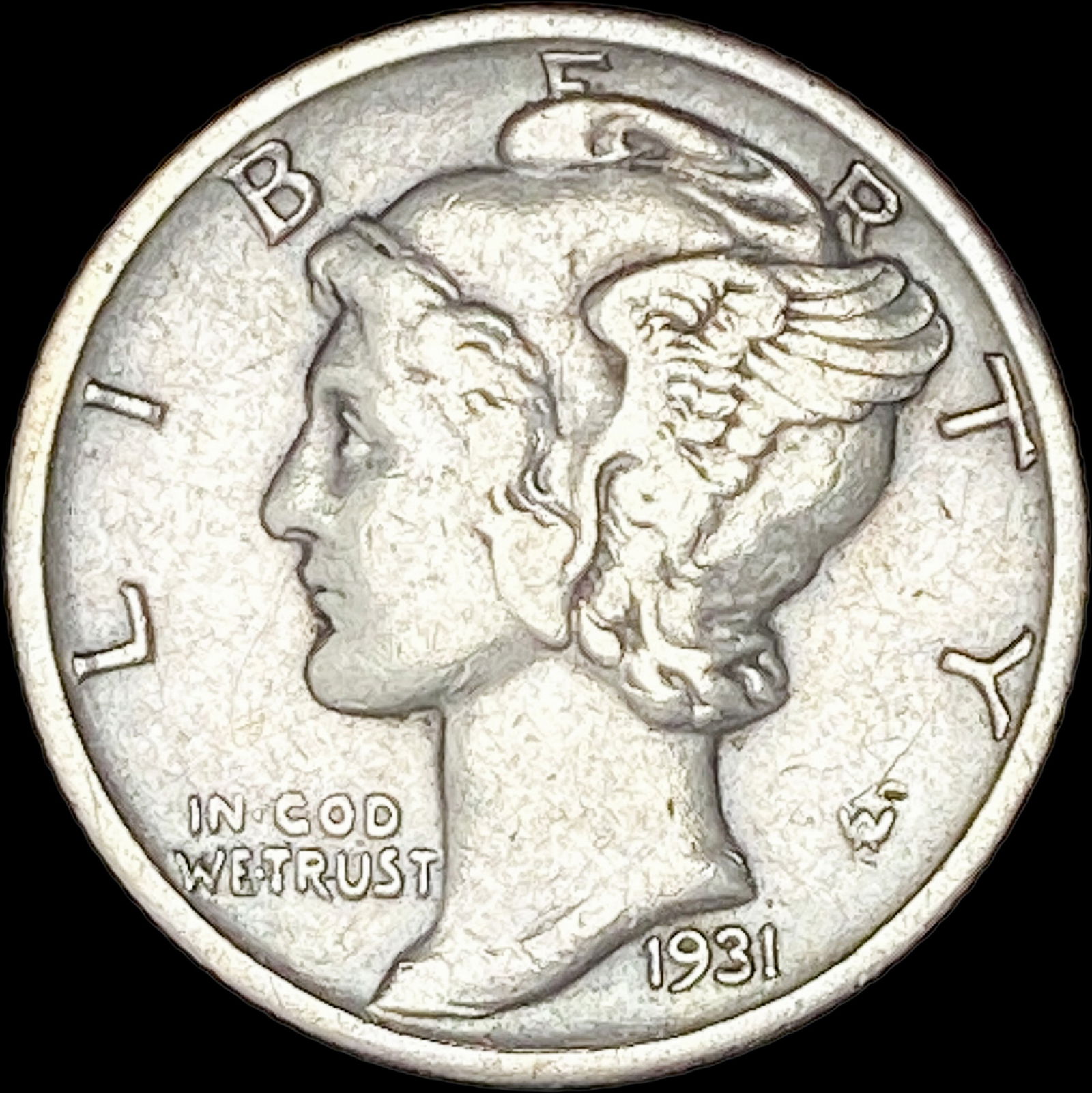 1931-D Silver Mercury Dime CLOSELY UNCIRCULATED (1 of 2)