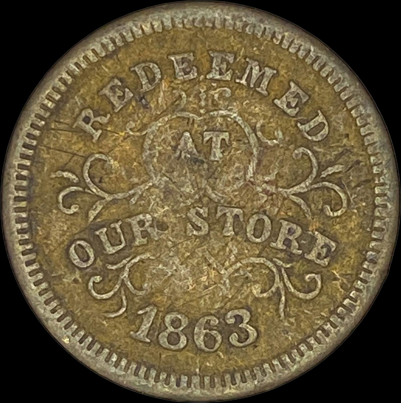 1863 Civil War Token-Troy NY NEARLY UNCIRCULATED (1 of 2)