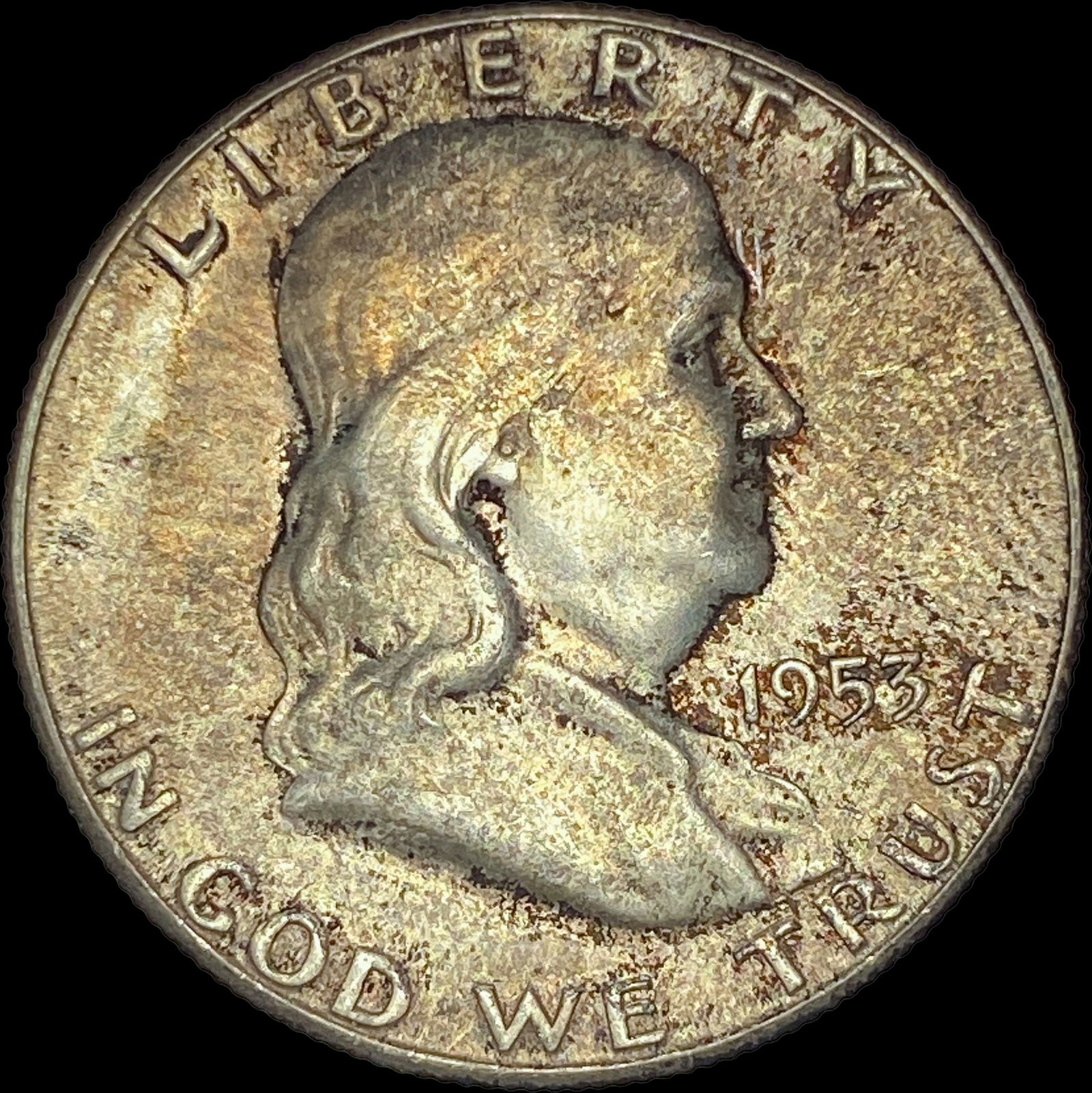 1953-S Silver Franklin Half Dollar CHOICE BU (1 of 2)