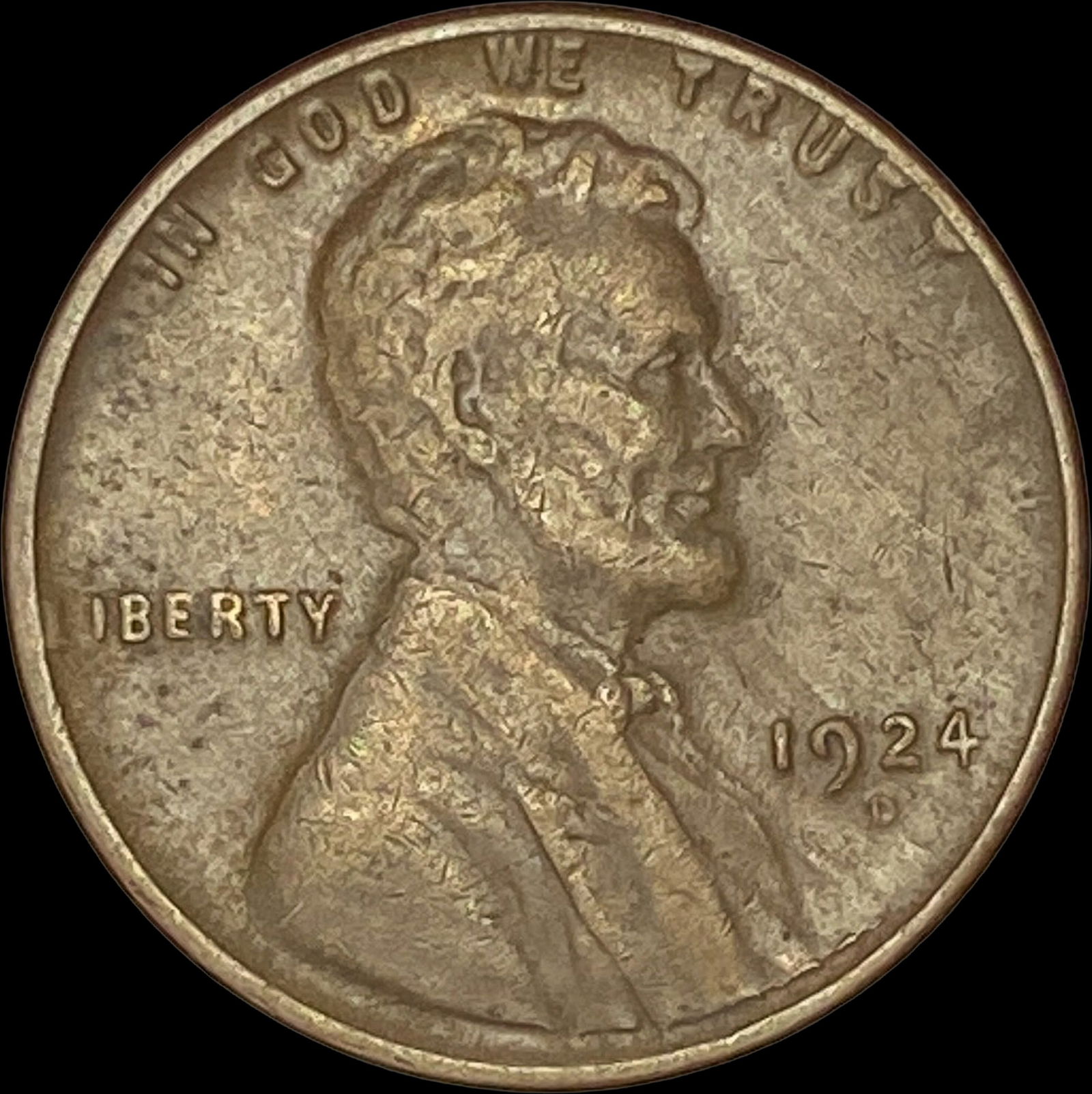 1924-D Lincoln Wheat Cent NEARLY UNCIRCULATED (1 of 2)