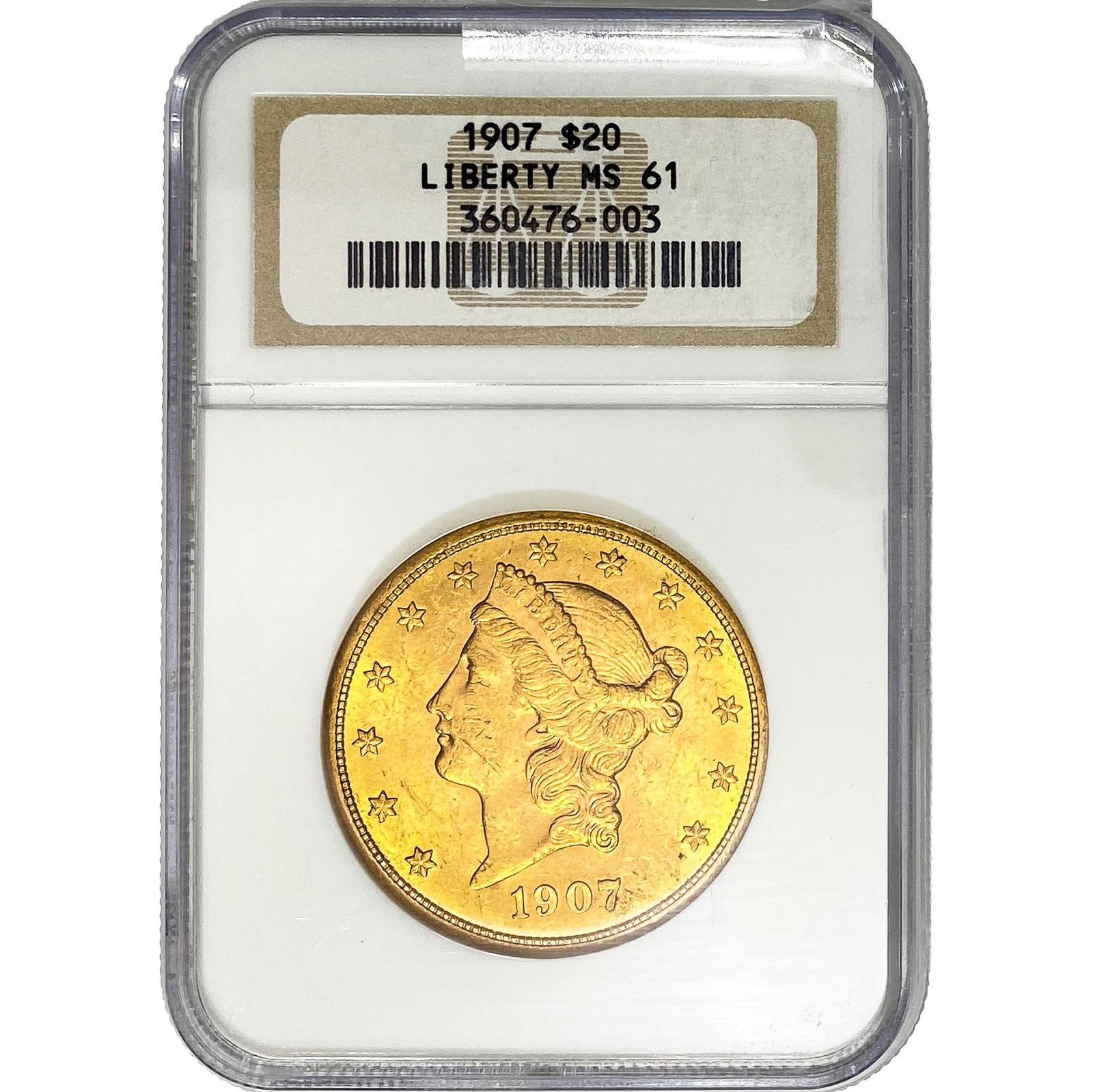 1907 $20 Gold Double Eagle NGC MS61 (1 of 2)