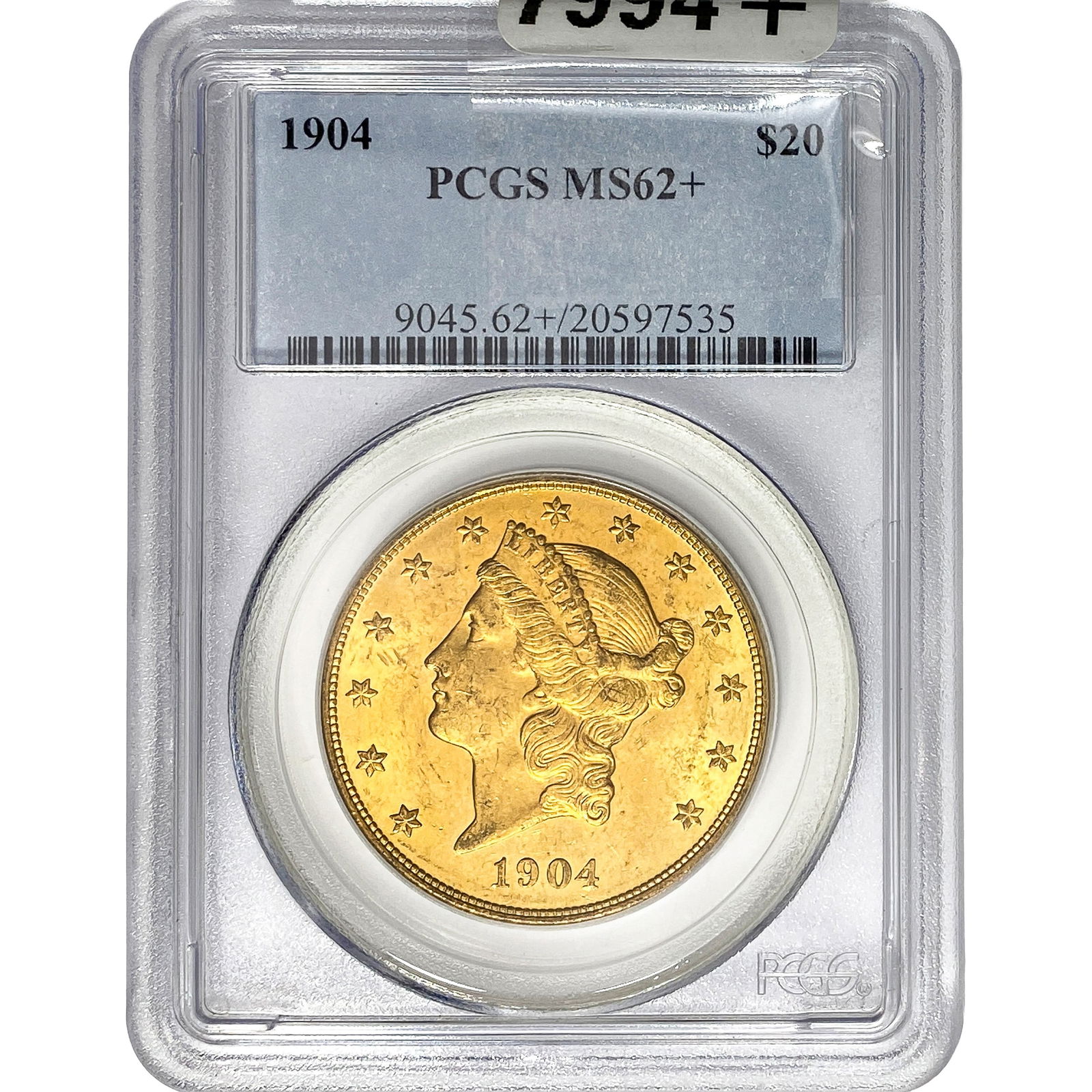 1904 $20 Gold Double Eagle PCGS MS62+ (1 of 2)