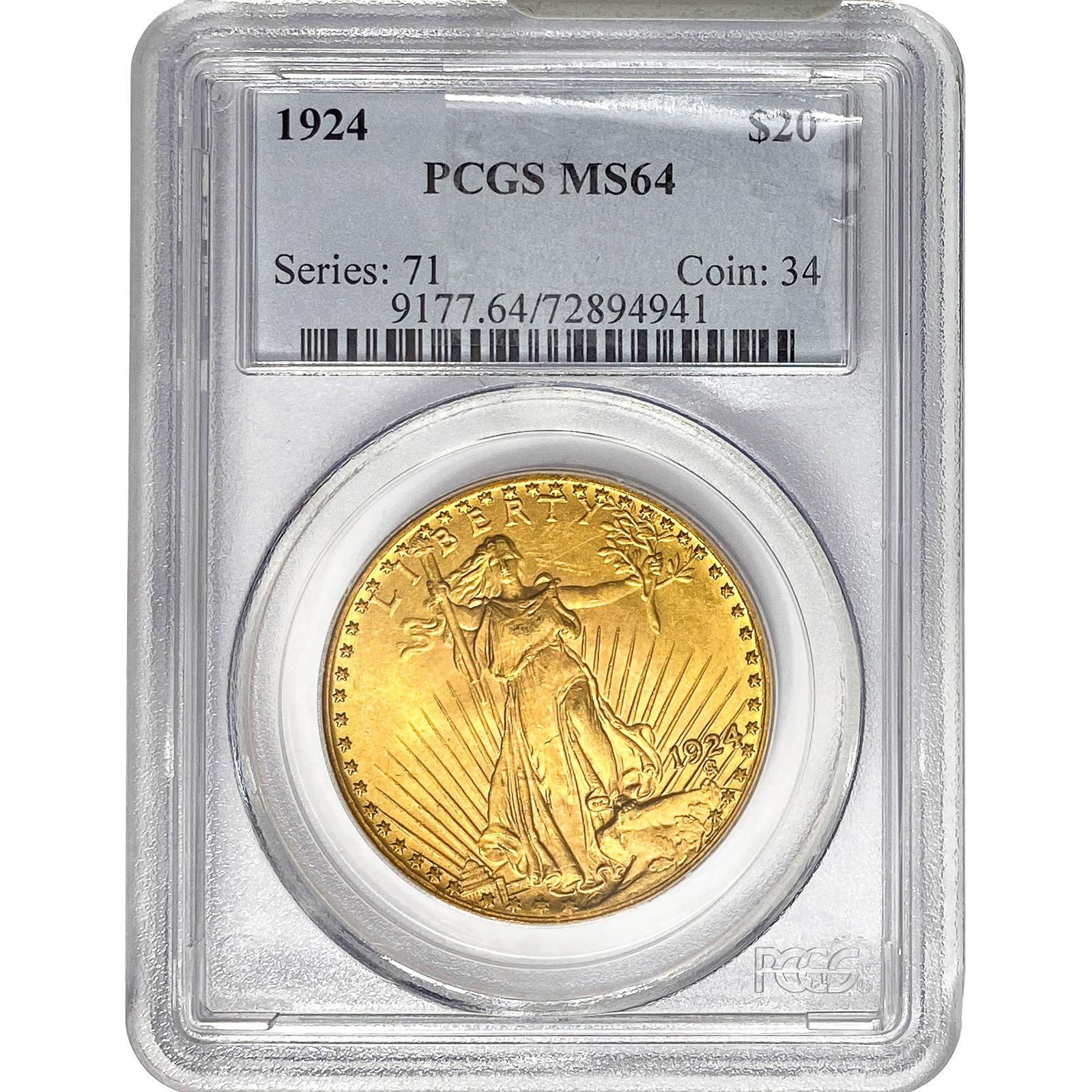 1924 $20 Gold Double Eagle PCGS MS64 (1 of 2)