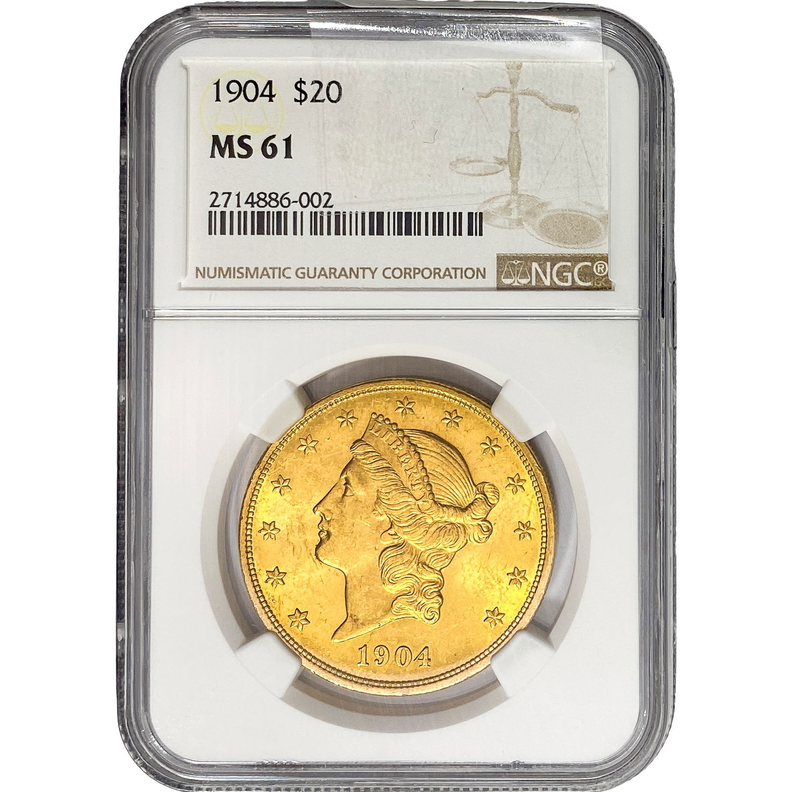1904 $20 Gold Double Eagle NGC MS61 (1 of 2)