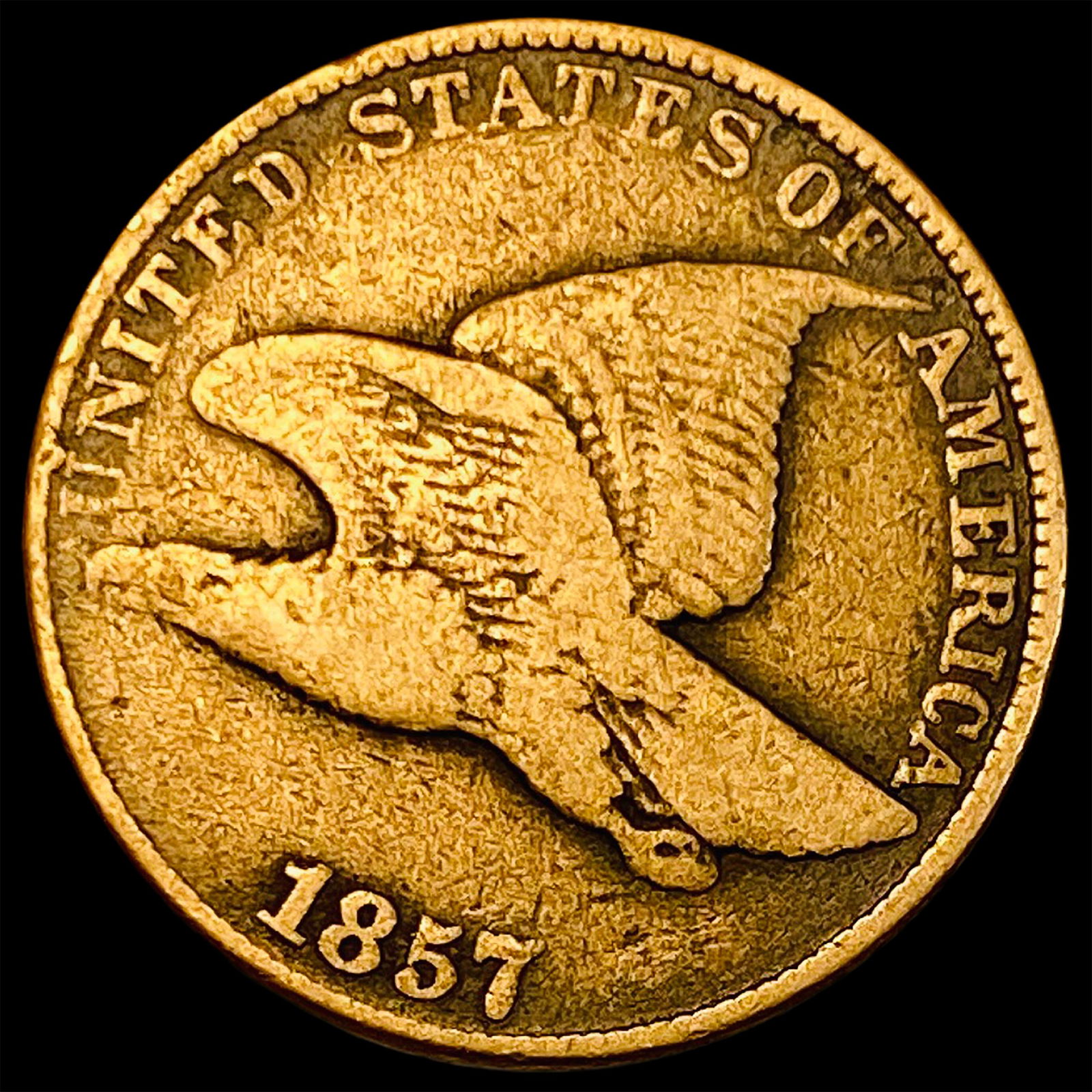 1857 Flying Eagle Cent NICELY CIRCULATED (1 of 2)