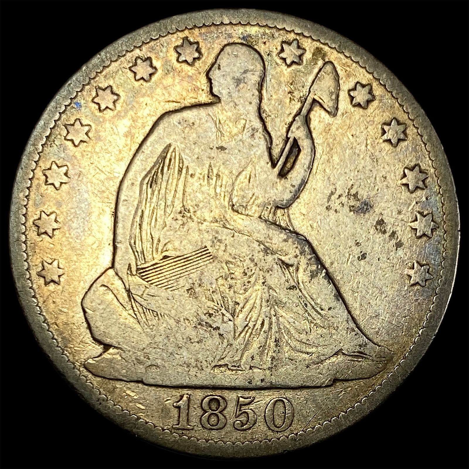 1850-O Seated Liberty Half Dollar NICELY CIRCULATED (1 of 2)