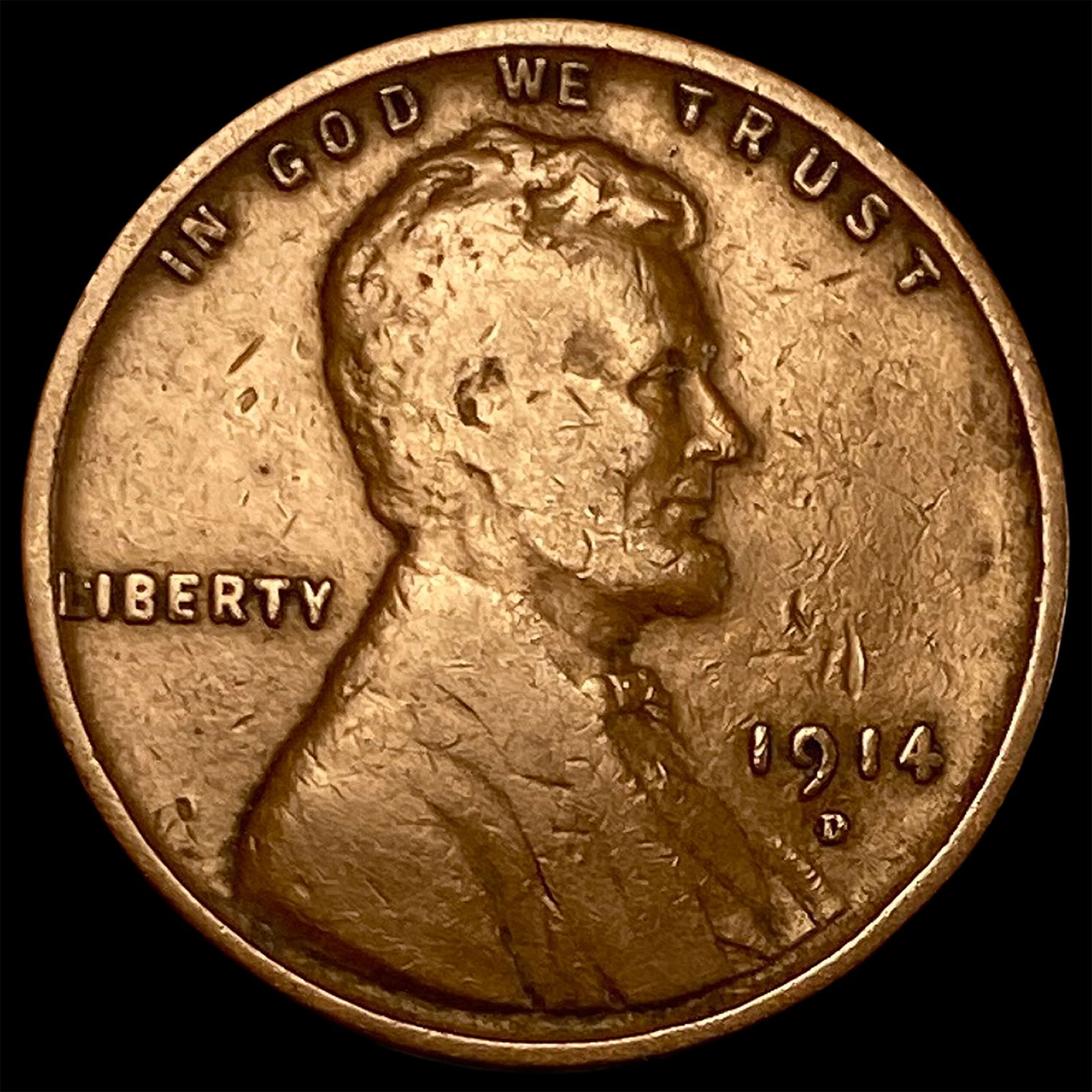 1914-D Lincoln Wheat Cent LIGHTLY CIRCULATED (1 of 2)