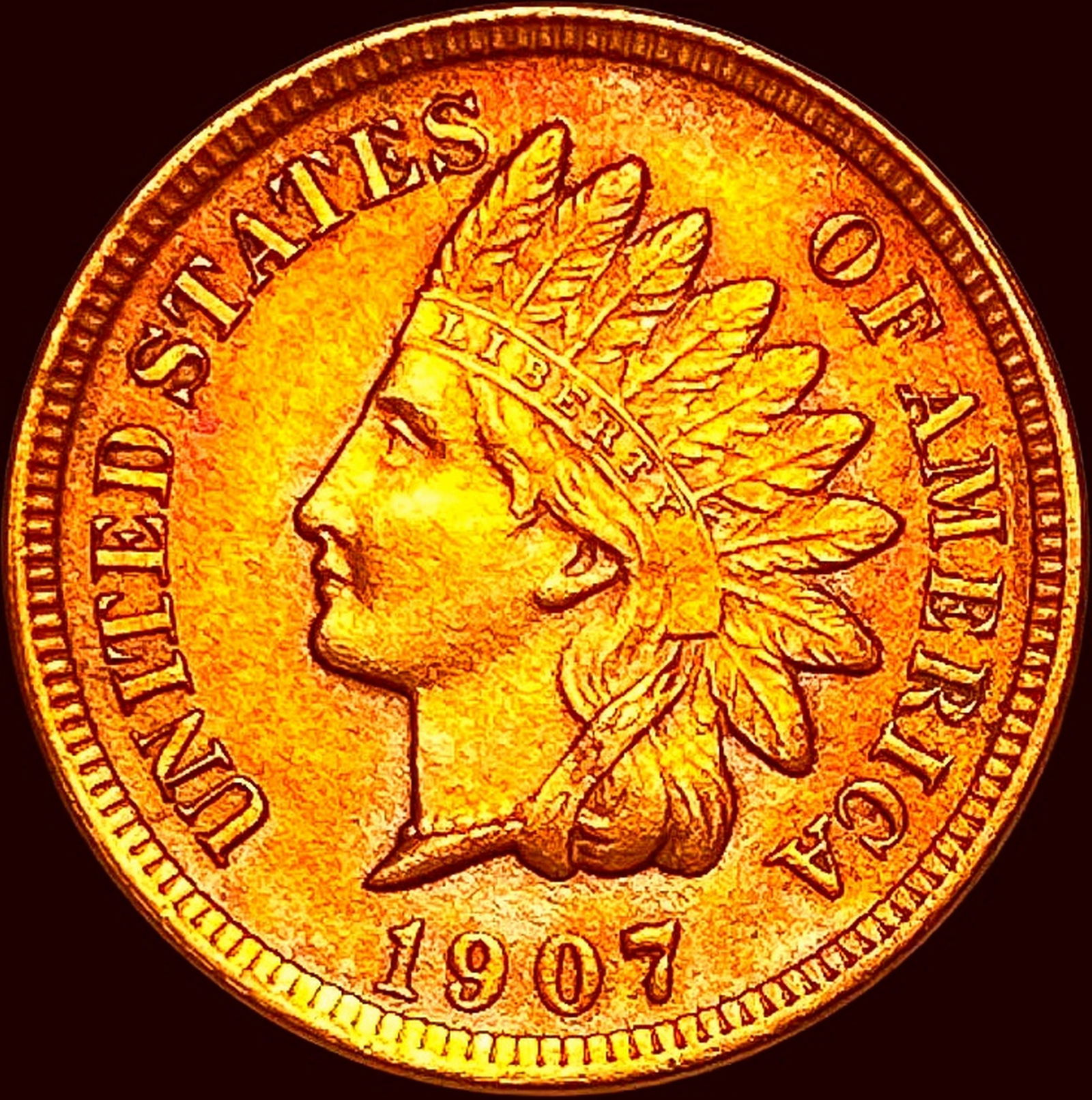 1907 Indian Head Cent GEM BU (1 of 2)