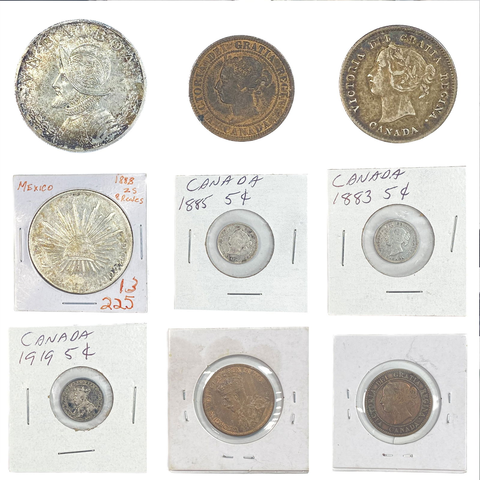 1859-1919 [9] World Coin Lot (1 of 7)