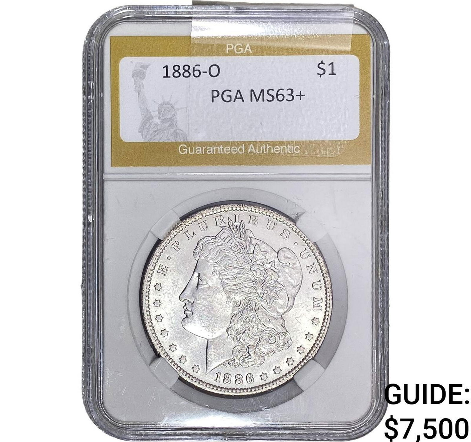 1886-O Morgan Silver Dollar PGA MS63+ (1 of 2)