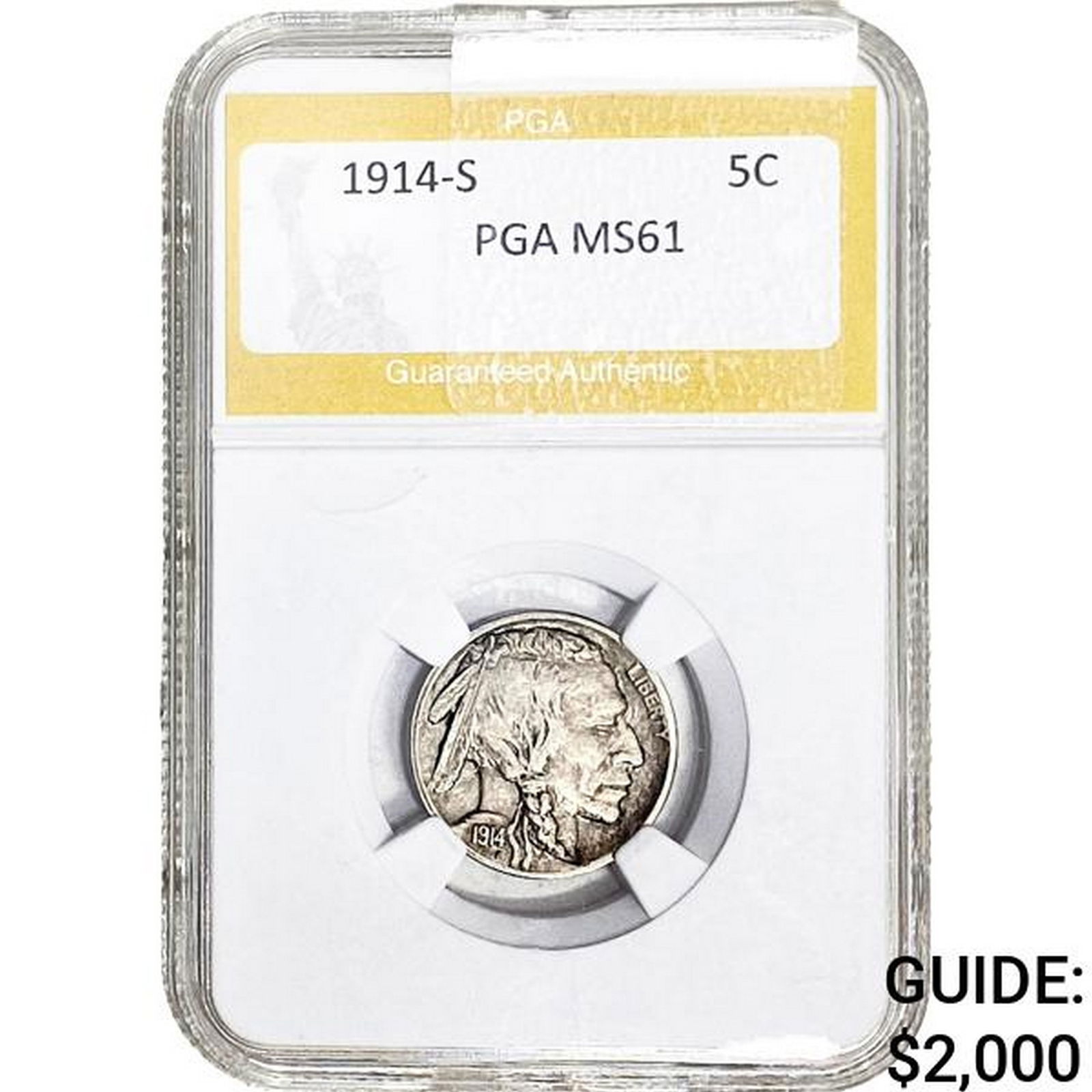 1914-S Buffalo Nickel PGA MS61 (1 of 2)
