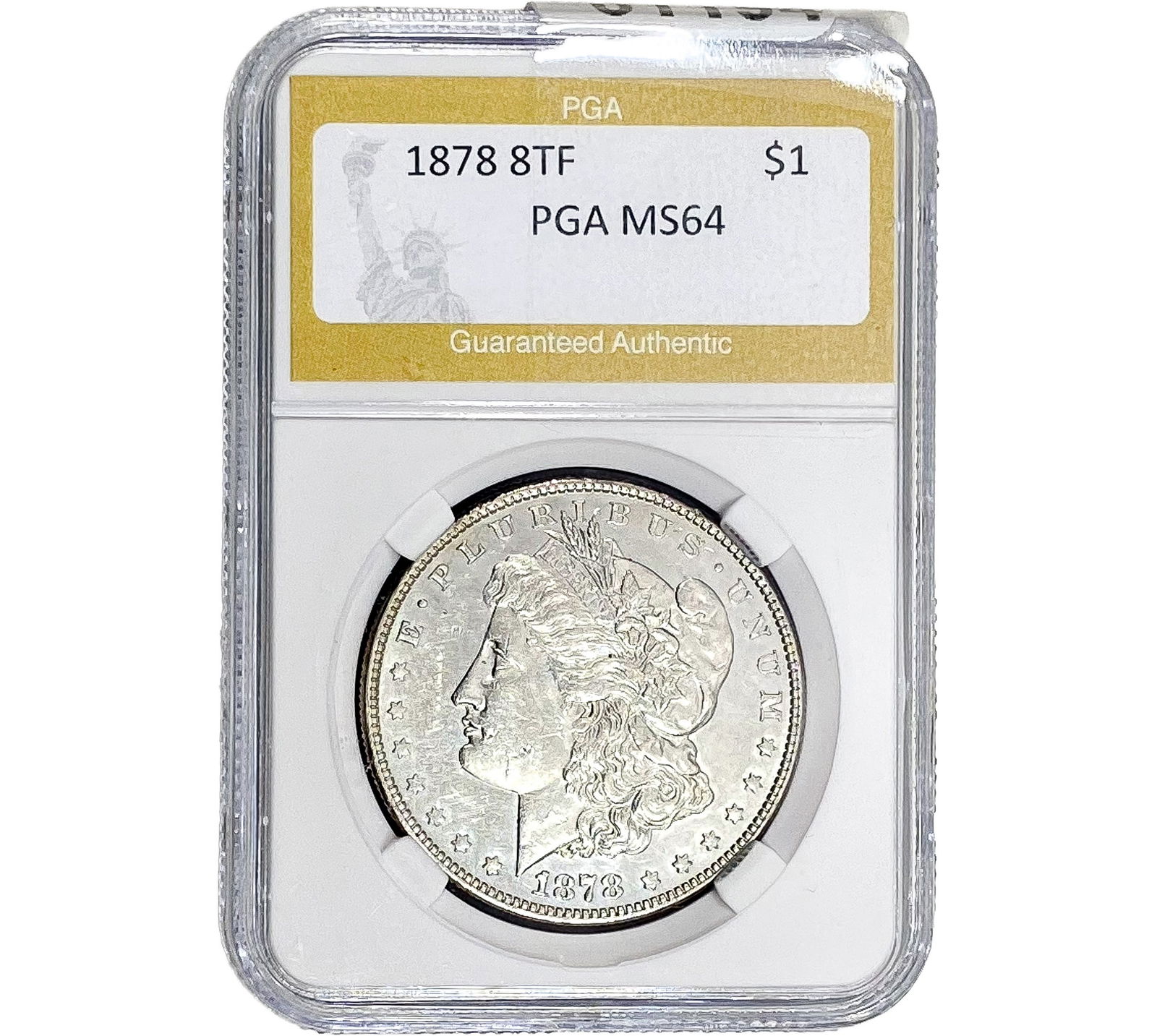1878 8TF Morgan Silver Dollar PGA MS64 (1 of 2)