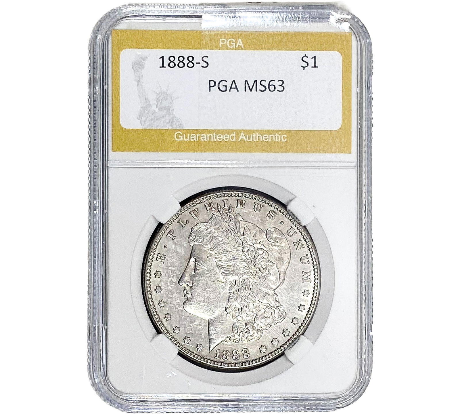 1888-S Morgan Silver Dollar PGA MS63 (1 of 2)