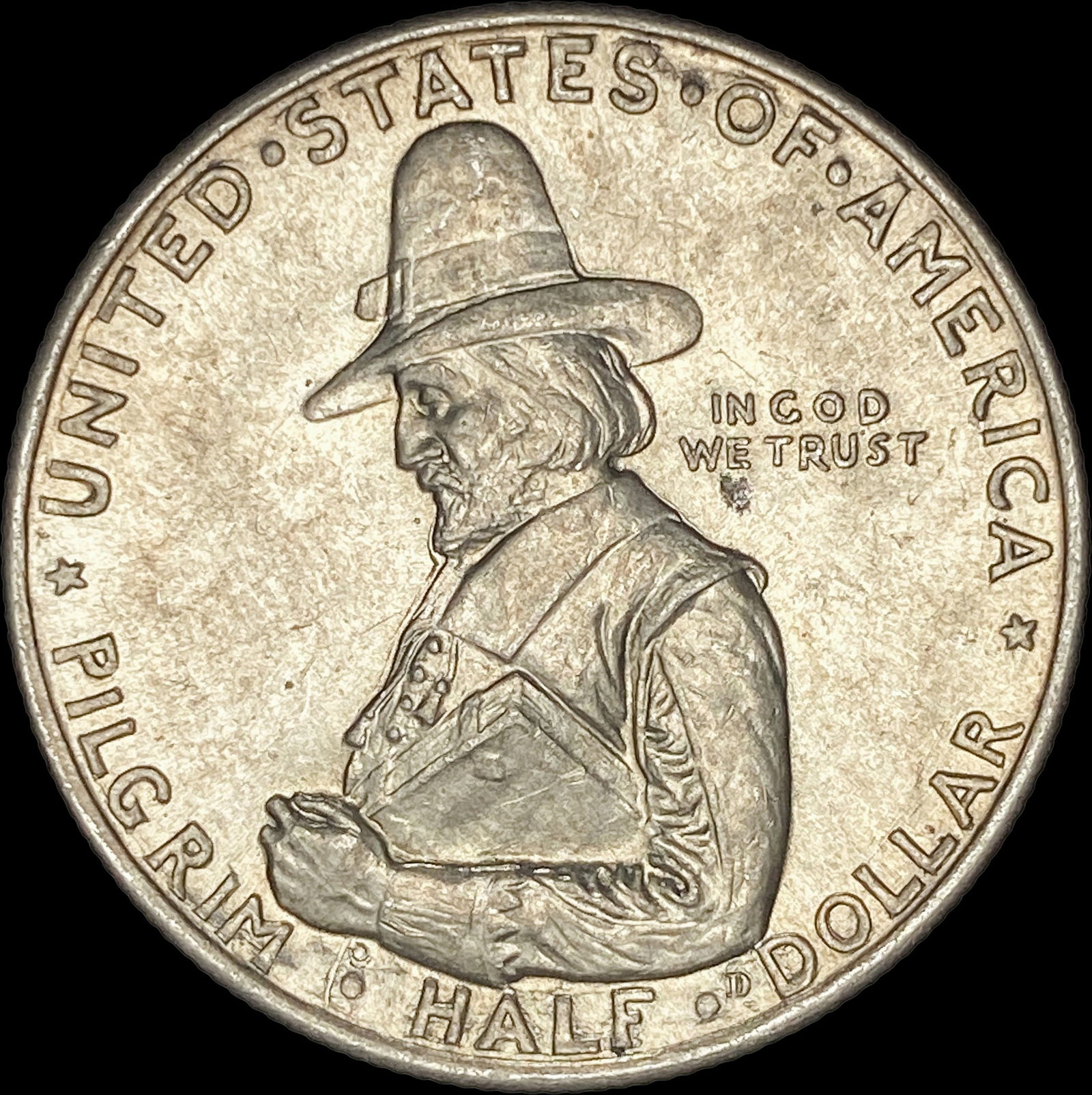 1920 Silver Pilgrim Half Dollar UNCIRCULATED (1 of 2)