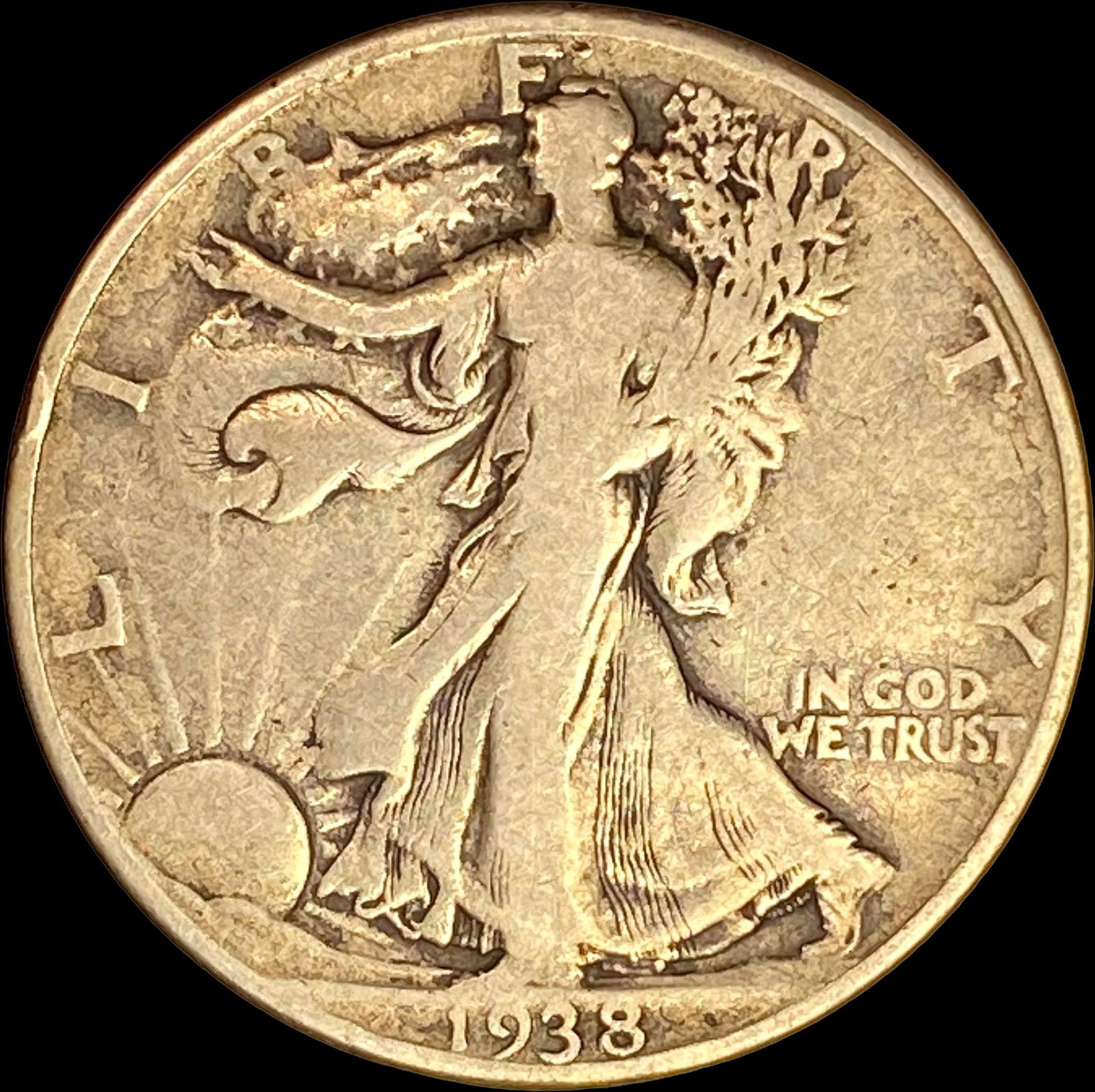 1938-D Walking Liberty Half Dollar LIGHTLY CIRCULATED (1 of 2)