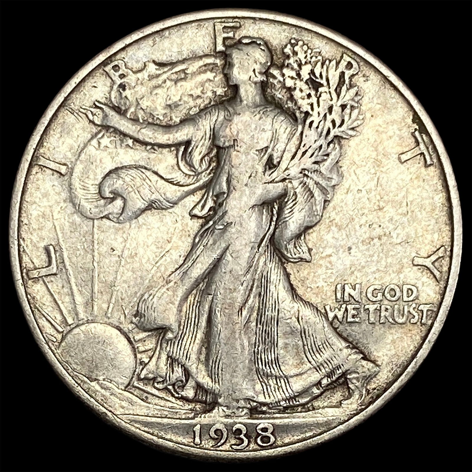 1938-D Walking Liberty Half Dollar NEARLY UNCIRCULATED (1 of 2)