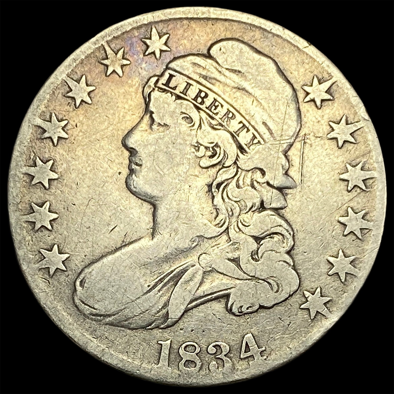 1834 Capped Bust Half Dollar LIGHTLY CIRCULATED: 1834 Capped Bust Half Dollar LIGHTLY CIRCULATED