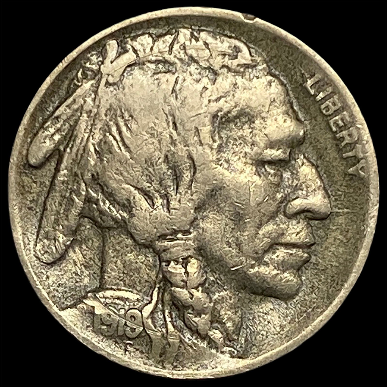 1919-D Buffalo Nickel NEARLY UNCIRCULATED (1 of 2)