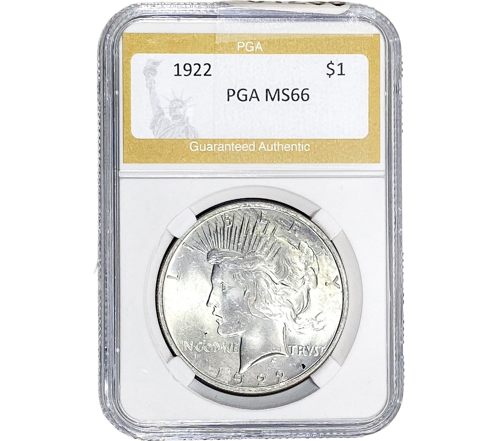 1922 Silver Peace Dollar PGA MS66 (1 of 2)