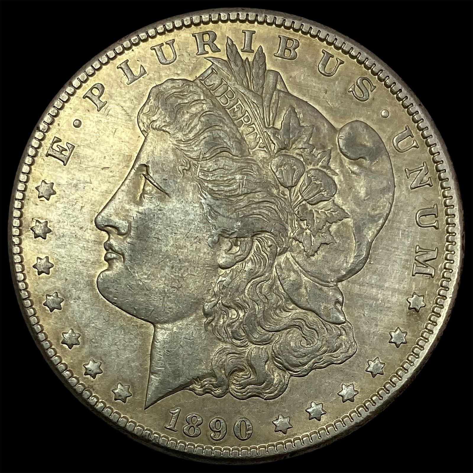 1890-CC Silver Morgan Dollar NEARLY  UNCIRCULATED (1 of 2)