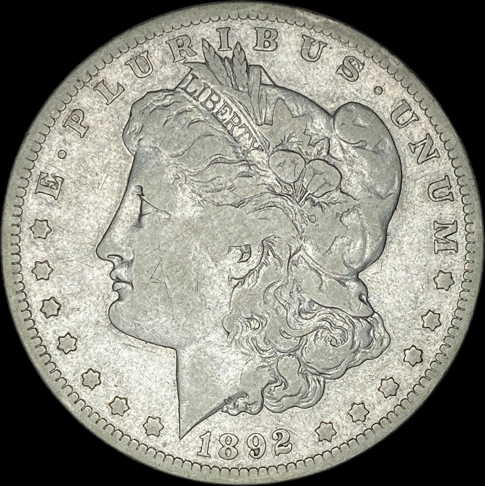 1892-S Silver Morgan Dollar   LIGHTLY  CIRCULATED (1 of 2)