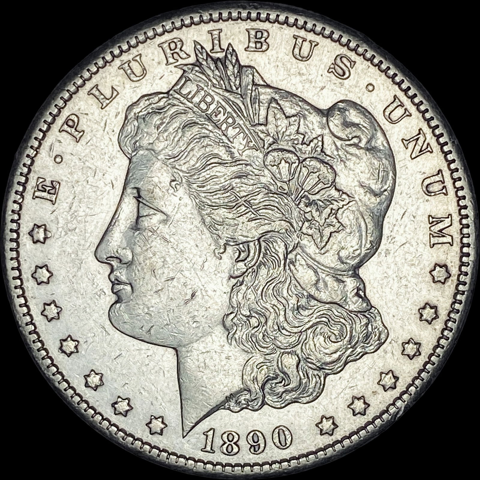 1890-CC Silver Morgan Dollar   CLOSELY  UNCIRCULATED (1 of 2)