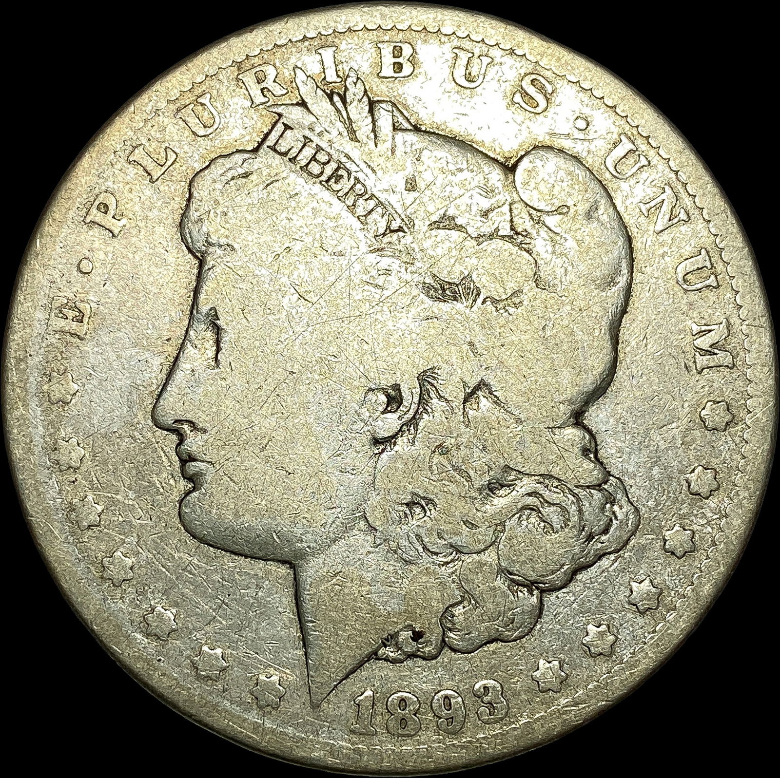 1893-CC Silver Morgan Dollar NICELY  CIRCULATED (1 of 2)