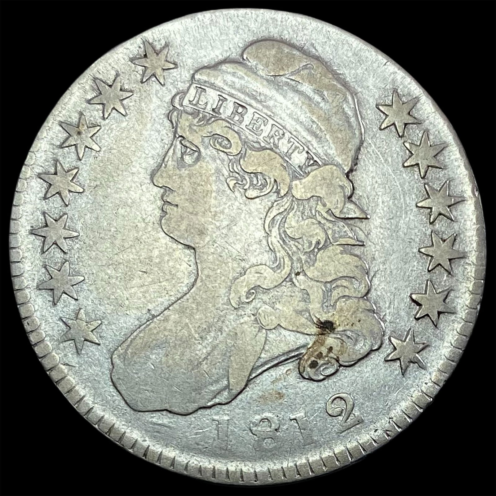 1812 Capped Bust Half Dollar LIGHTLY  CIRCULATED (1 of 2)