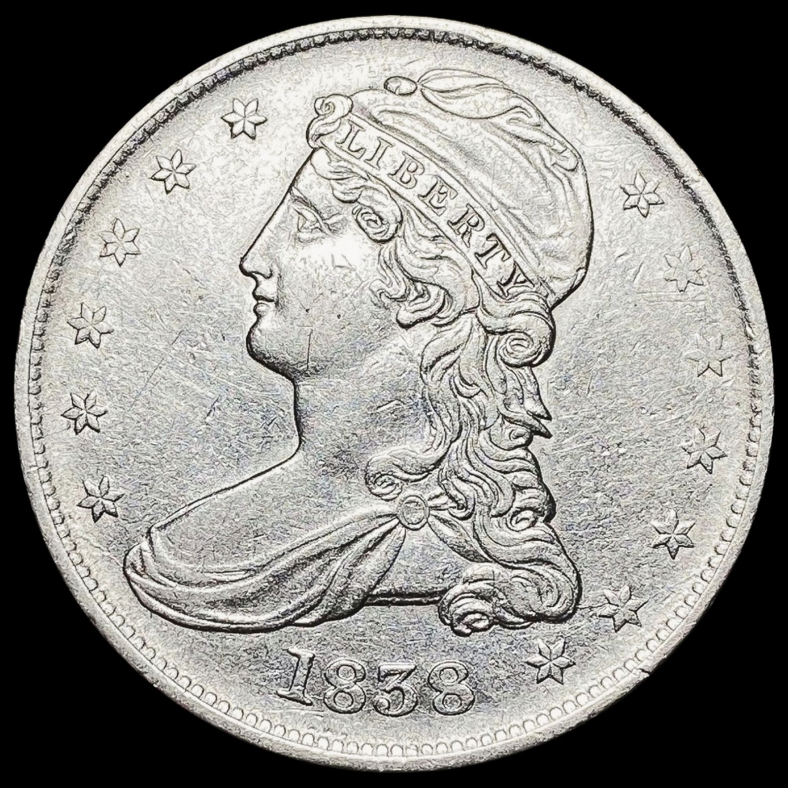 1838 Capped Bust Half Dollar CLOSELY UNCIRCULATED (1 of 2)