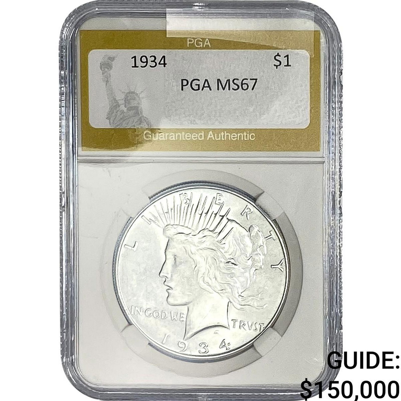 1934 Silver Peace Dollar PGA MS67 (1 of 2)