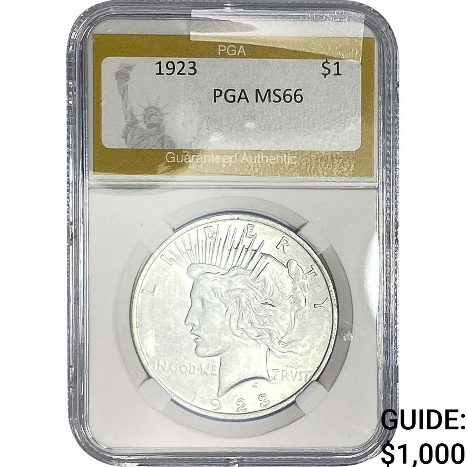 1923 Silver Peace Dollar PGA MS66 (1 of 2)