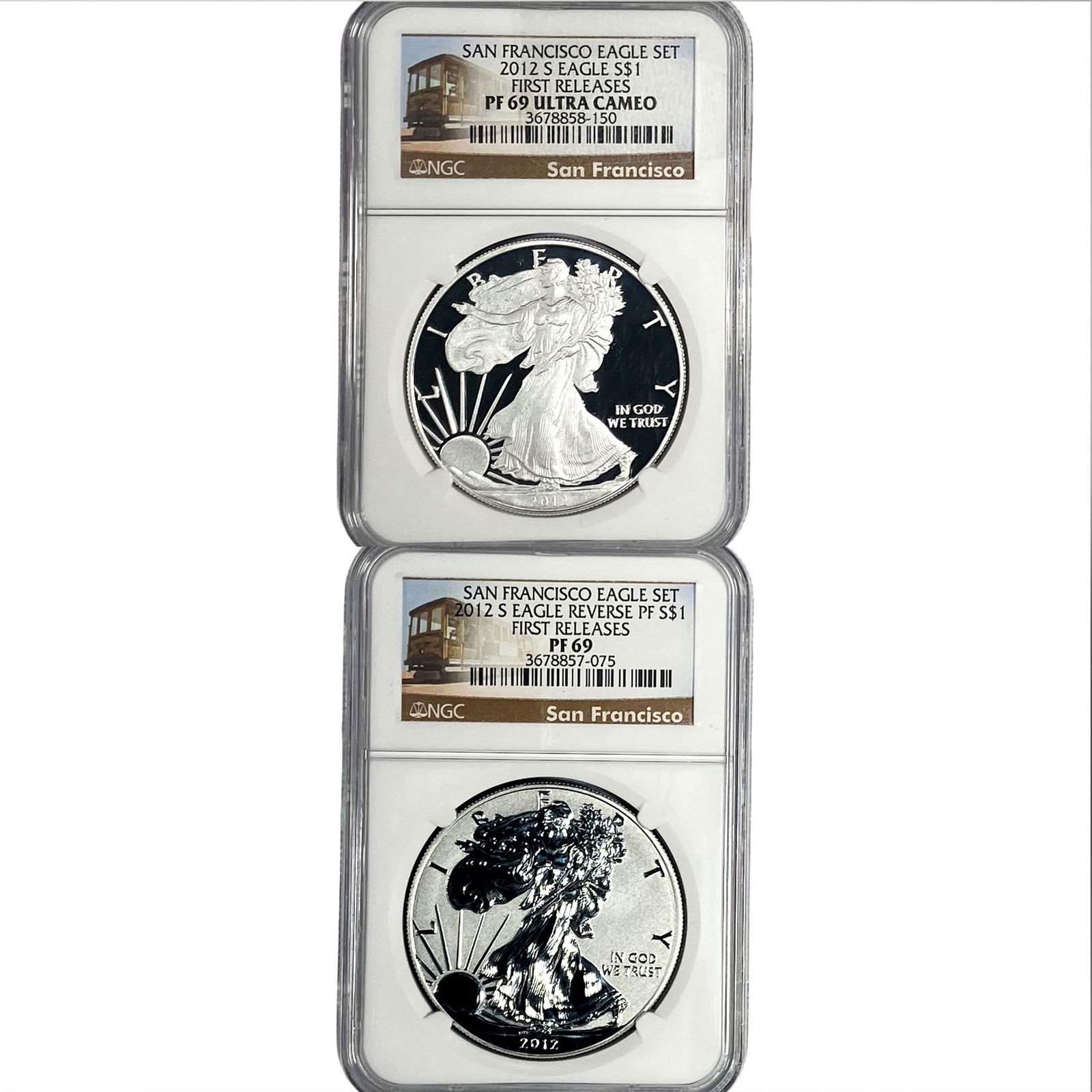 [2 Coins]2012-S Silver Eagle NGC PF69 1st Releases (1 of 5)