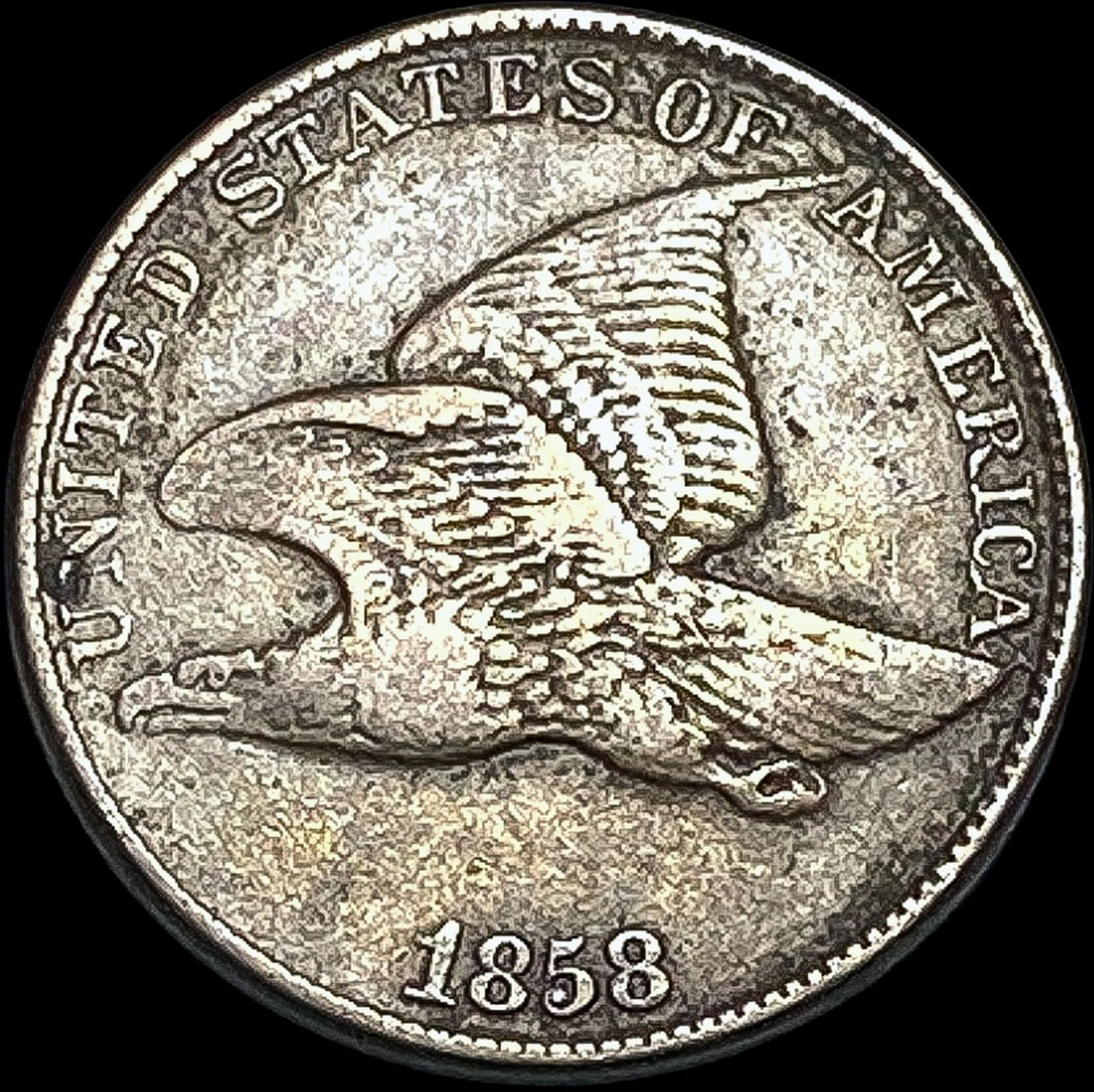 1858 Copper-Nickel Flying Eagle Cent LIGHTLY CIRCULATED (1 of 2)