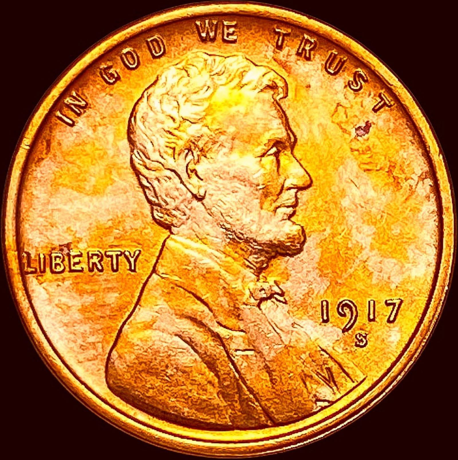 1917-S Lincoln Wheat Cent CHOICE BU (1 of 2)